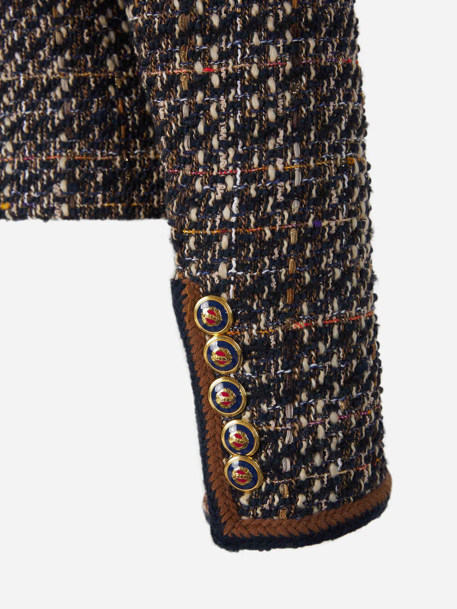 Outlet online Veronica Beard Mujer Chaqueta Lars Tweed color Azul Noche sku 741-002100 01 - Foto 4