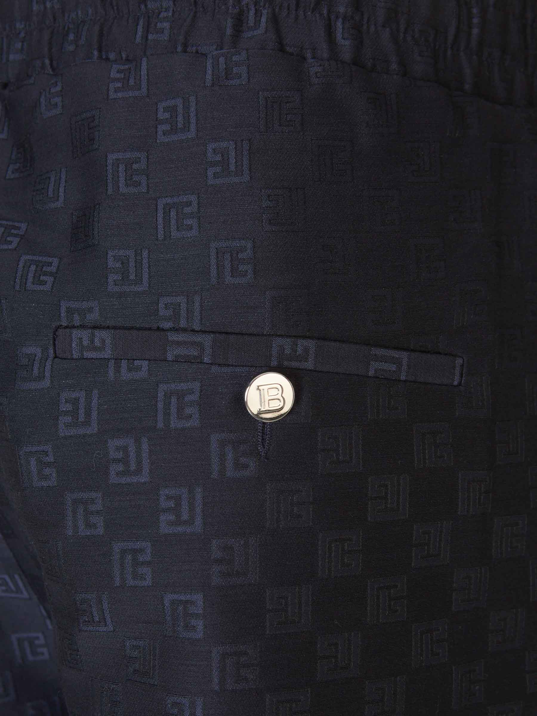 Outlet online Balmain Hombre Joggers Jacquard Monograma color Negro sku 521-002797 01 - Foto 4