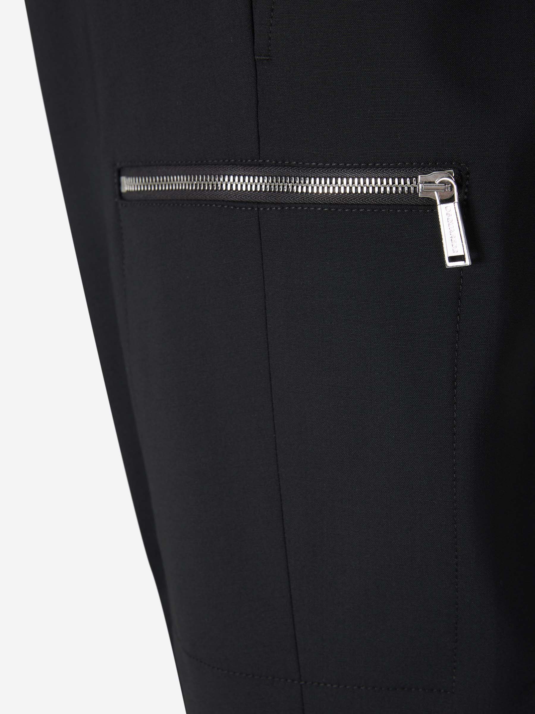 Outlet online Dsquared2 Hombre Pantalones Lana Lisos color Azul Noche sku 521-002888 01 - Foto 6