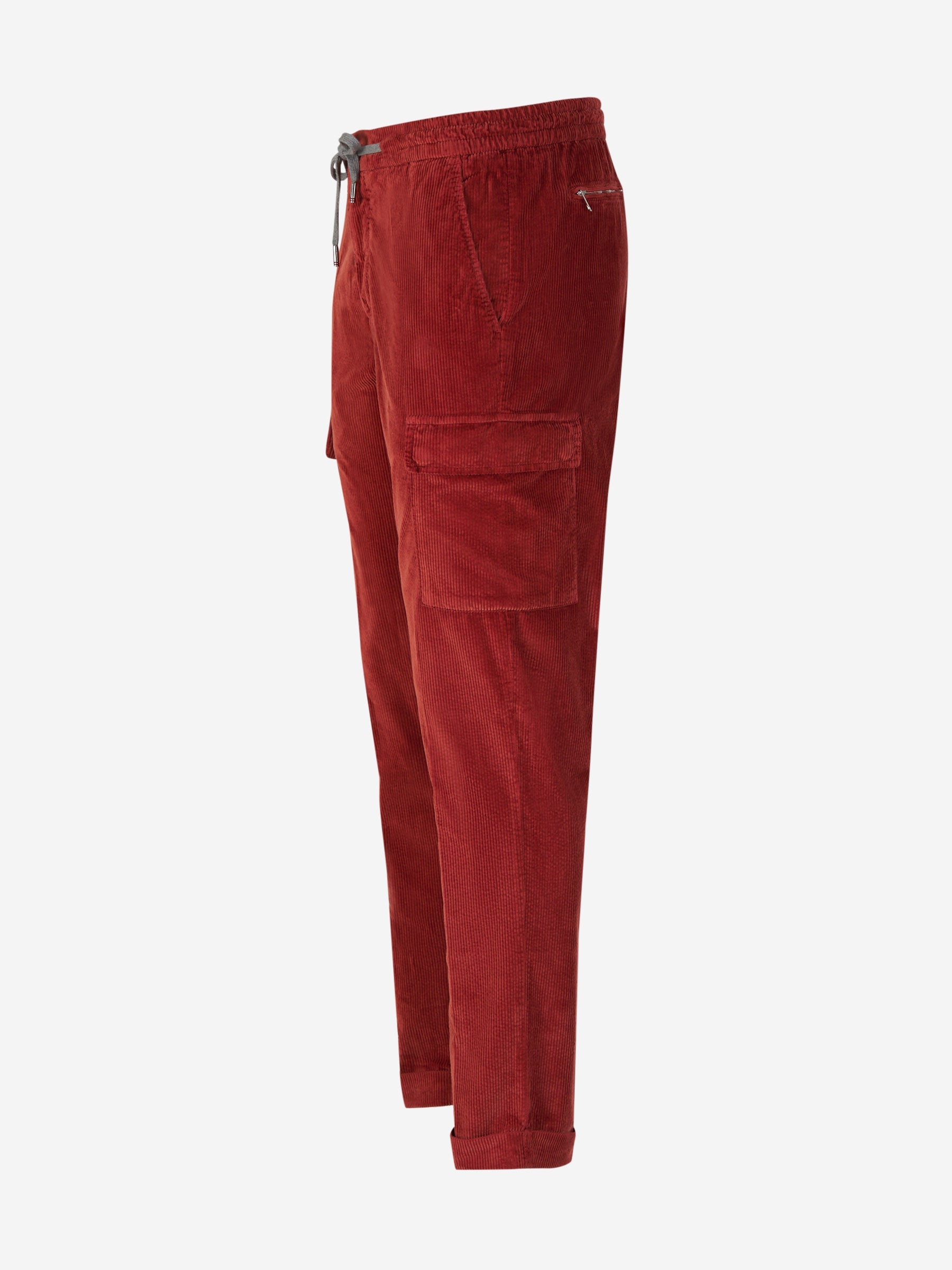 Outlet online Marco Pescarolo Hombre Joggers Pana Algodón color Rojo sku 521-002924 04 - Foto 12
