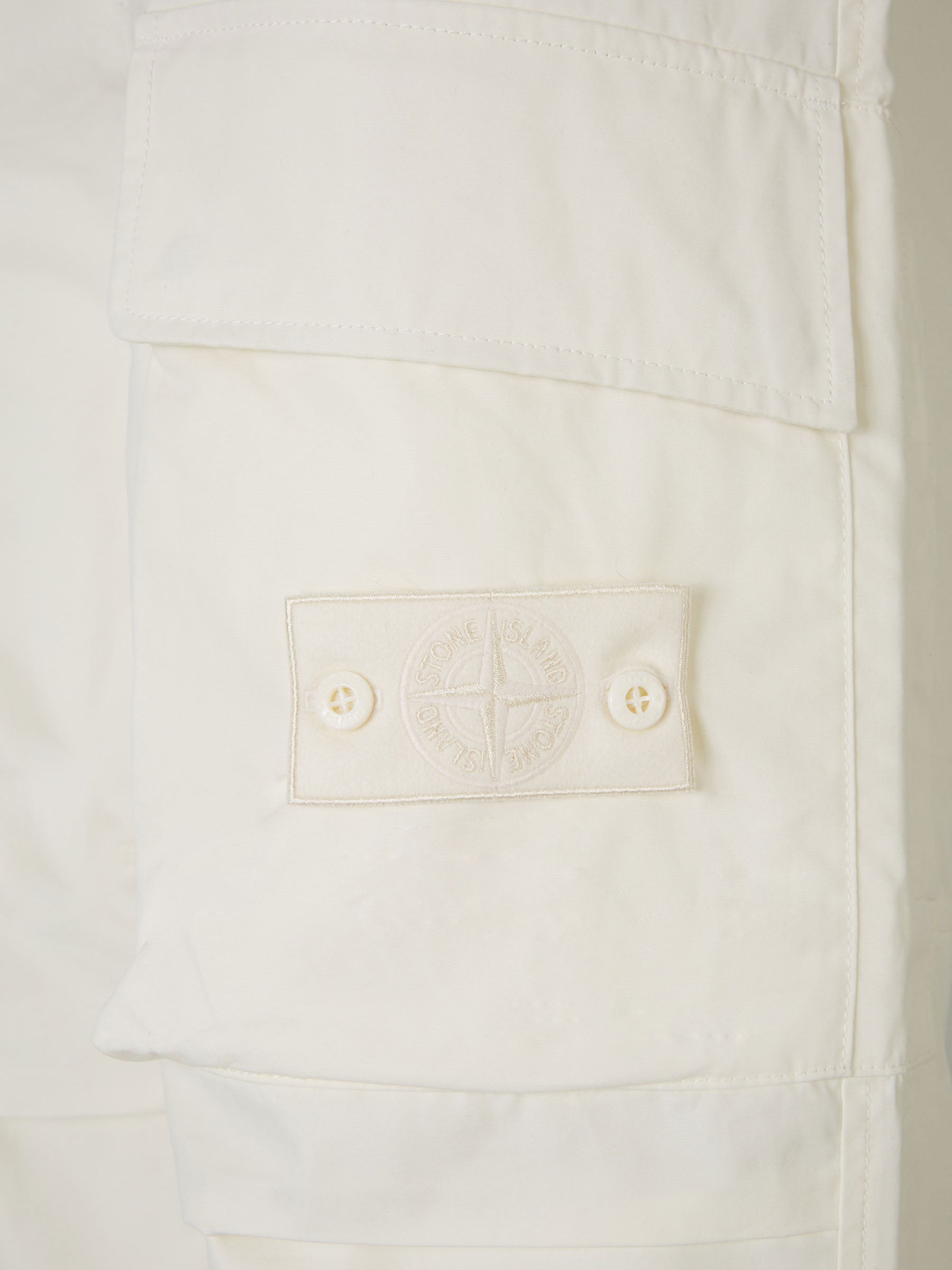 Stone Island Pantalones Cargo Canvas color Crema sku 521-003027 01 - Foto 3