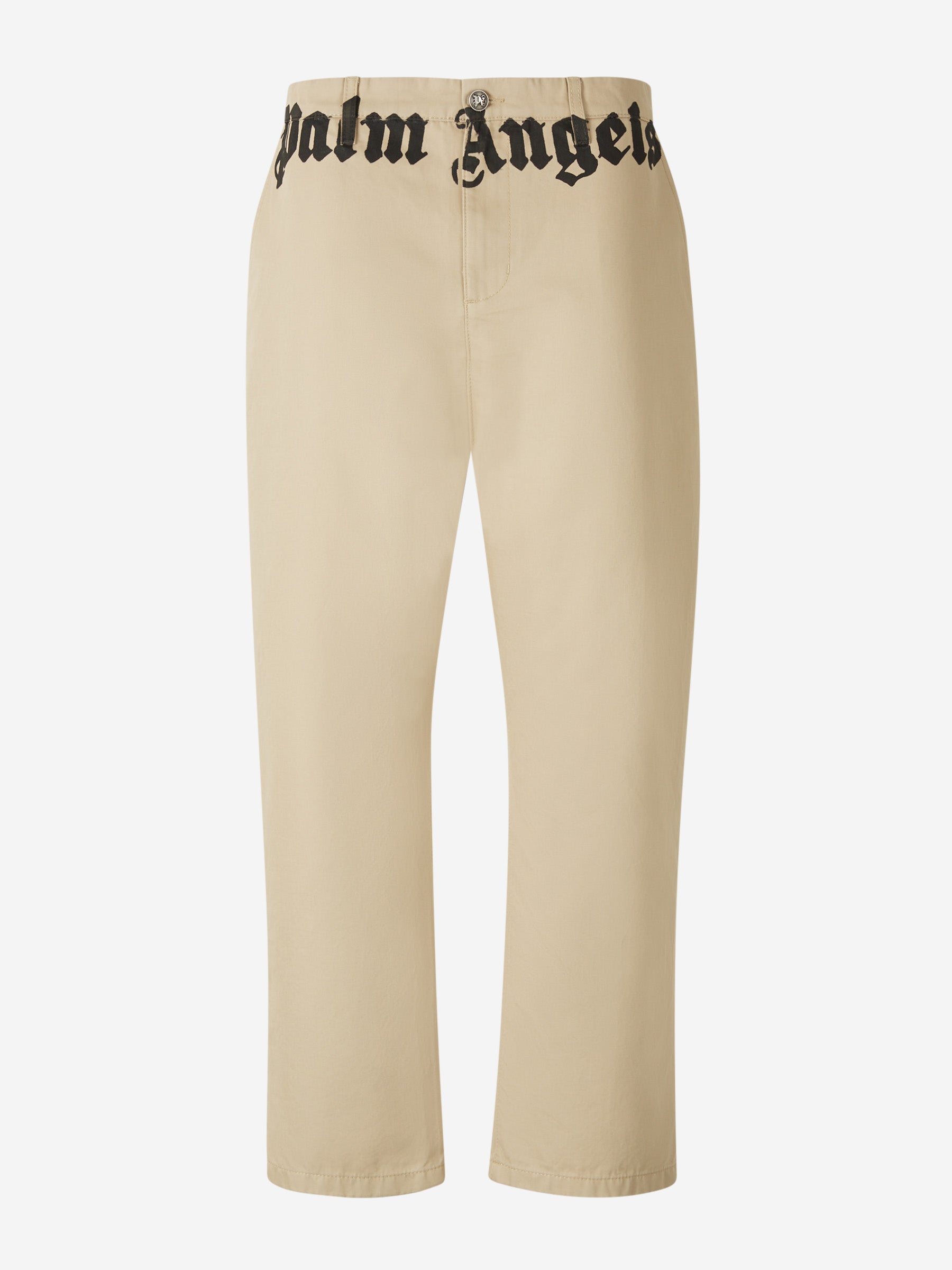 Outlet online Palm Angels Hombre Pantalones Chinos Logo color Beige sku 521-003108 01 - Foto 1