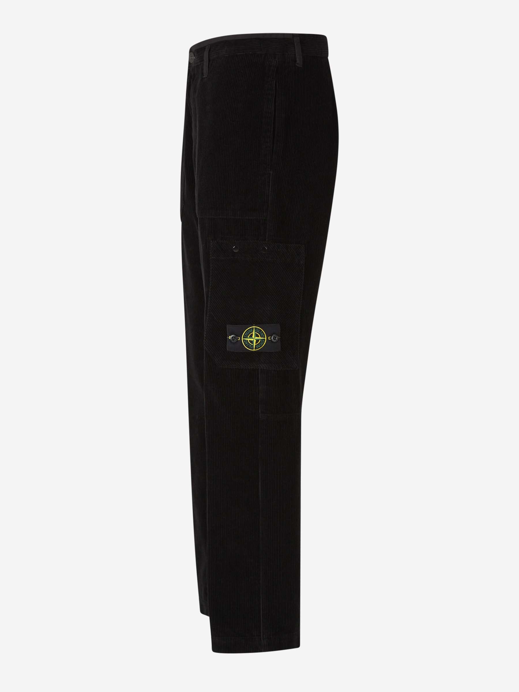 Outlet online Stone Island Hombre Pantalones Cargo Pana color Negro sku 521-003116 01 - Foto 5