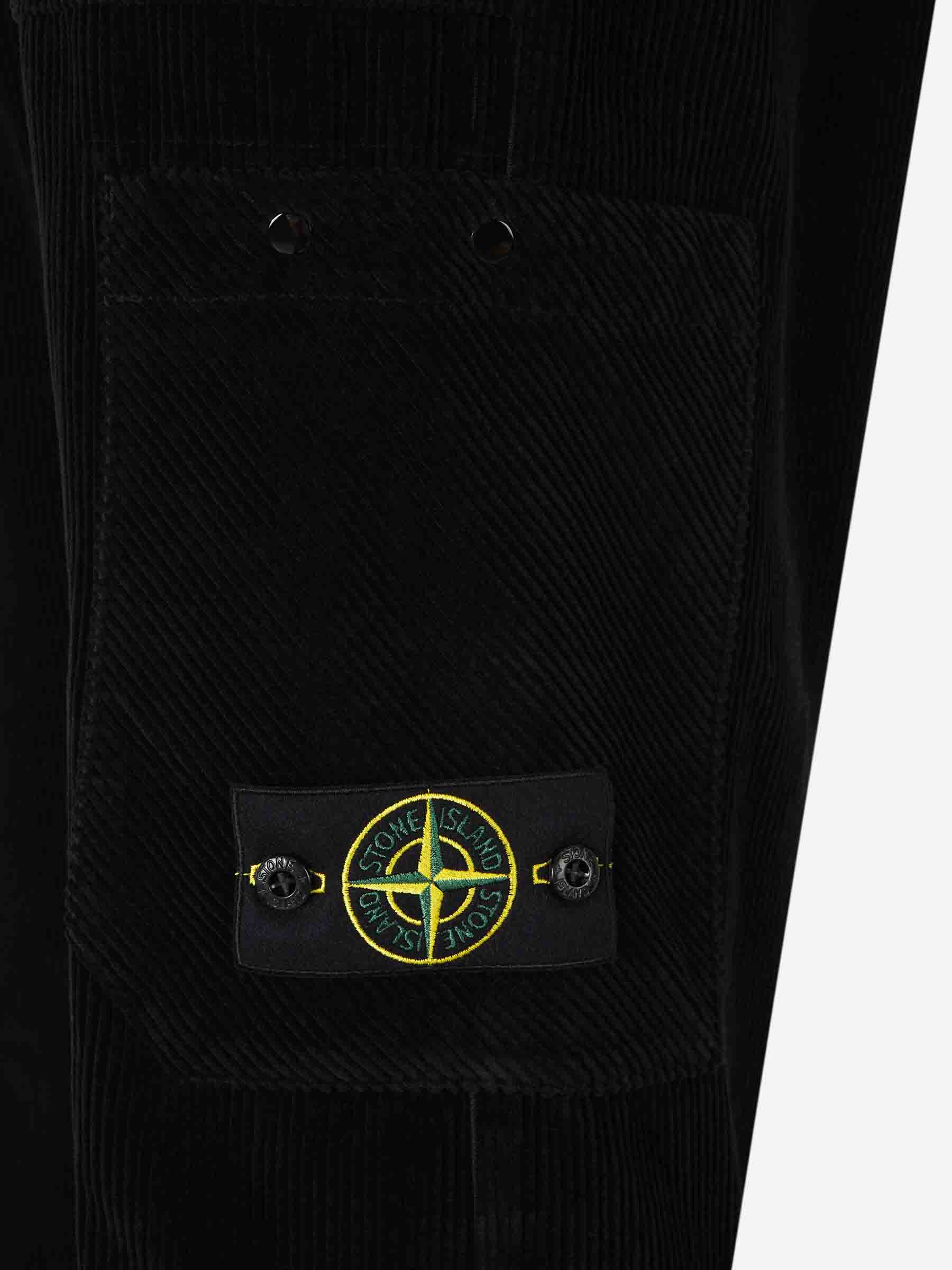 Outlet online Stone Island Hombre Pantalones Cargo Pana color Negro sku 521-003116 01 - Foto 3