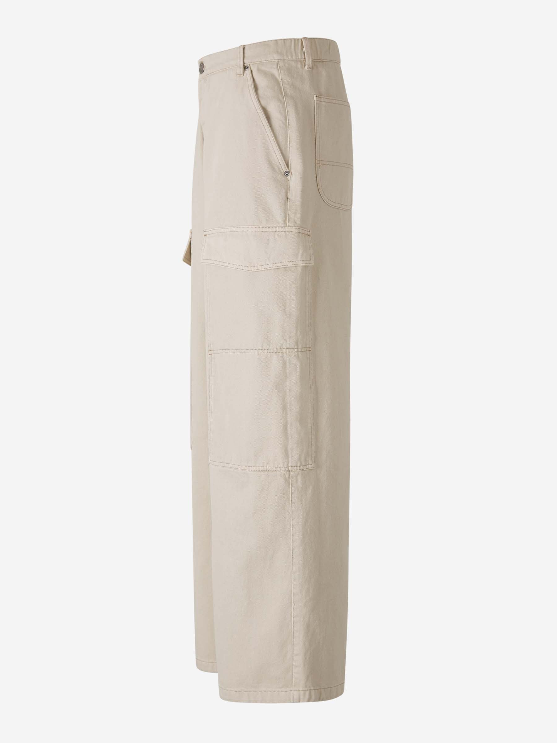 Outlet online Ami Paris Hombre Pantalones Worker Cargo color Marfil sku 521-003125 01 - Foto 2