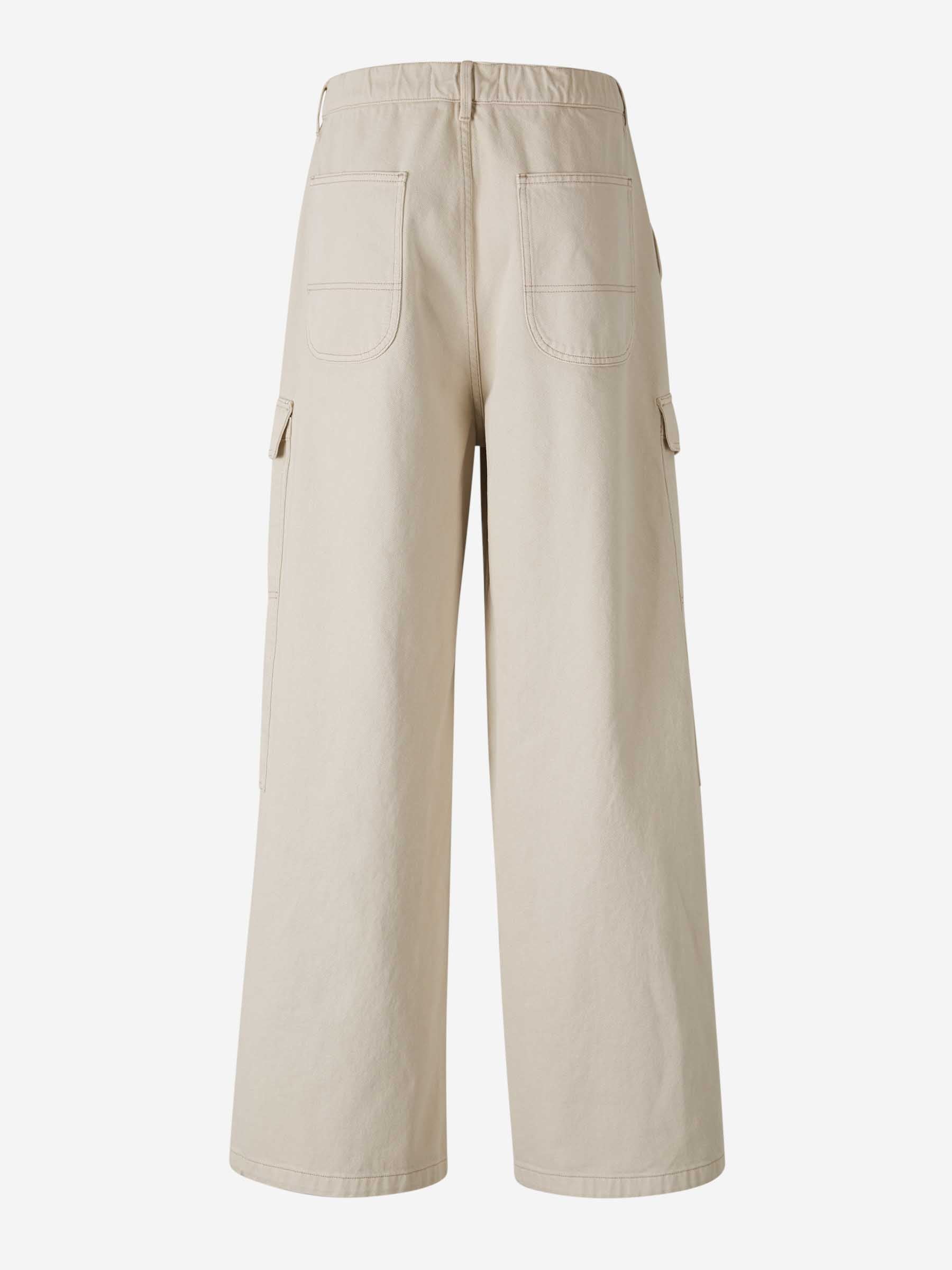 Outlet online Ami Paris Hombre Pantalones Worker Cargo color Marfil sku 521-003125 01 - Foto 3
