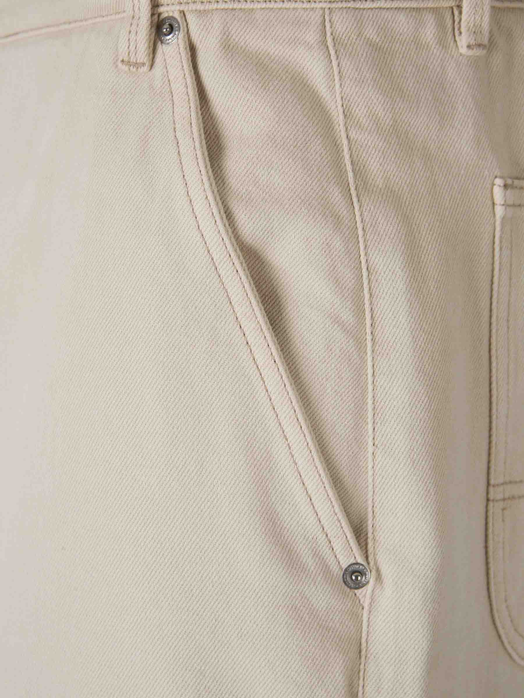 Outlet online Ami Paris Hombre Pantalones Worker Cargo color Marfil sku 521-003125 01 - Foto 4