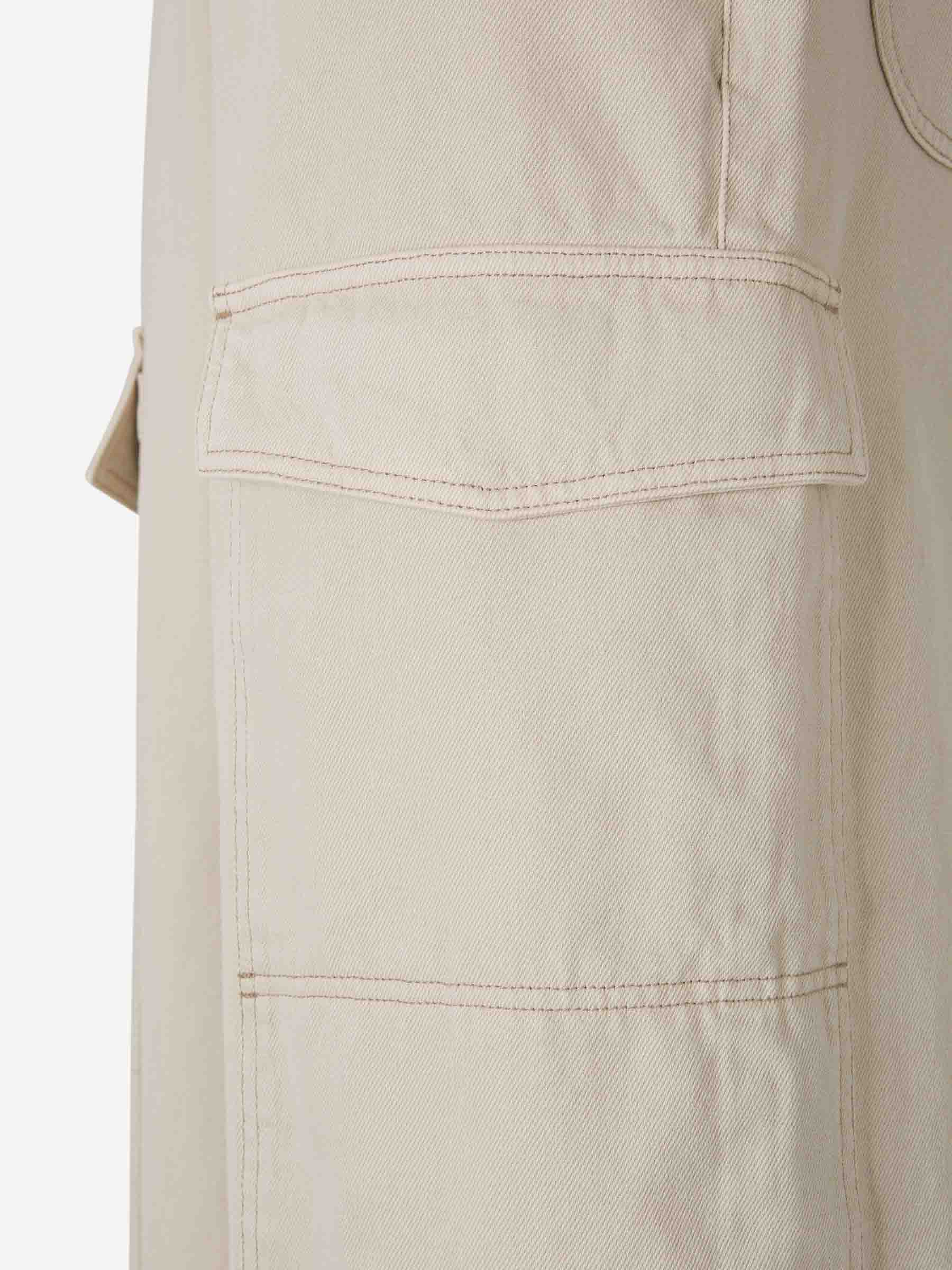 Outlet online Ami Paris Hombre Pantalones Worker Cargo color Marfil sku 521-003125 01 - Foto 5