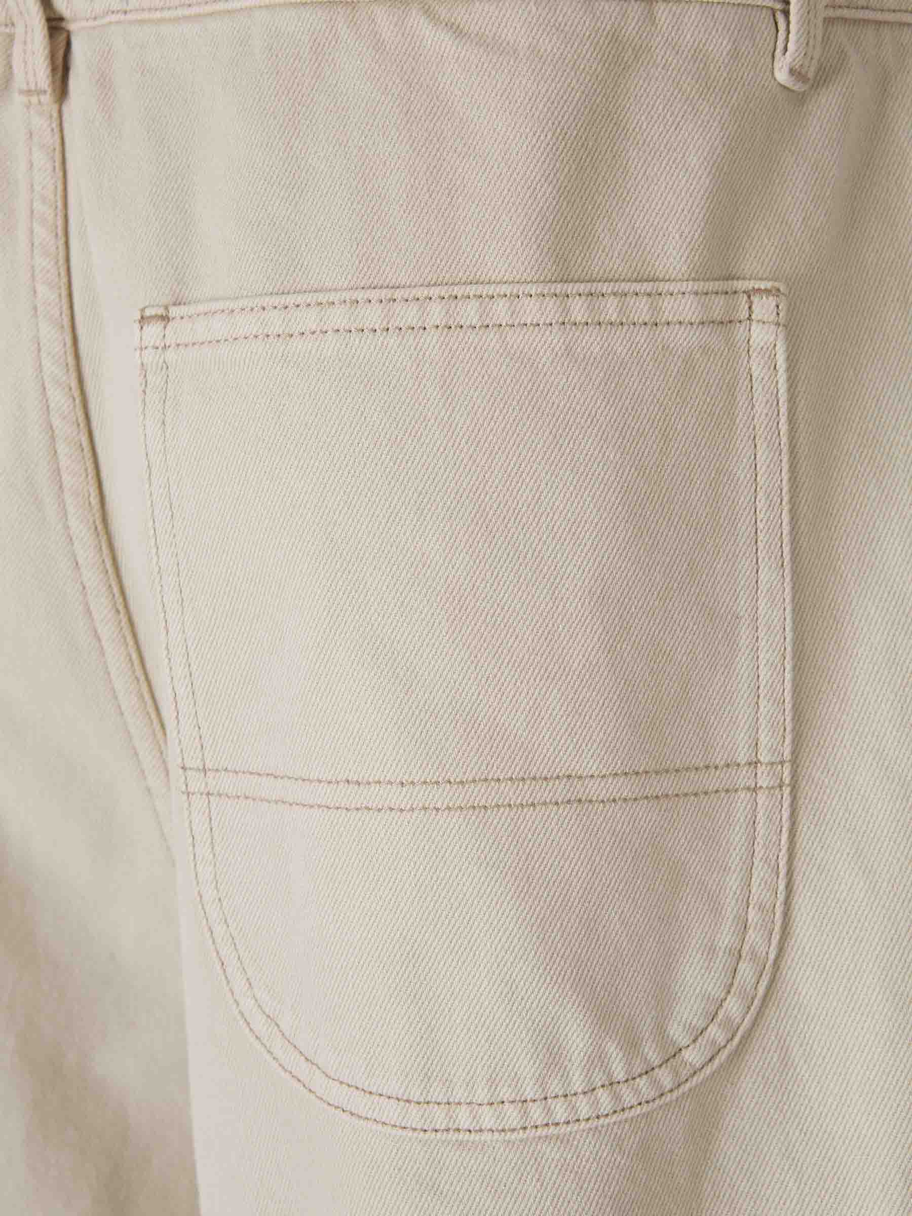 Outlet online Ami Paris Hombre Pantalones Worker Cargo color Marfil sku 521-003125 01 - Foto 6