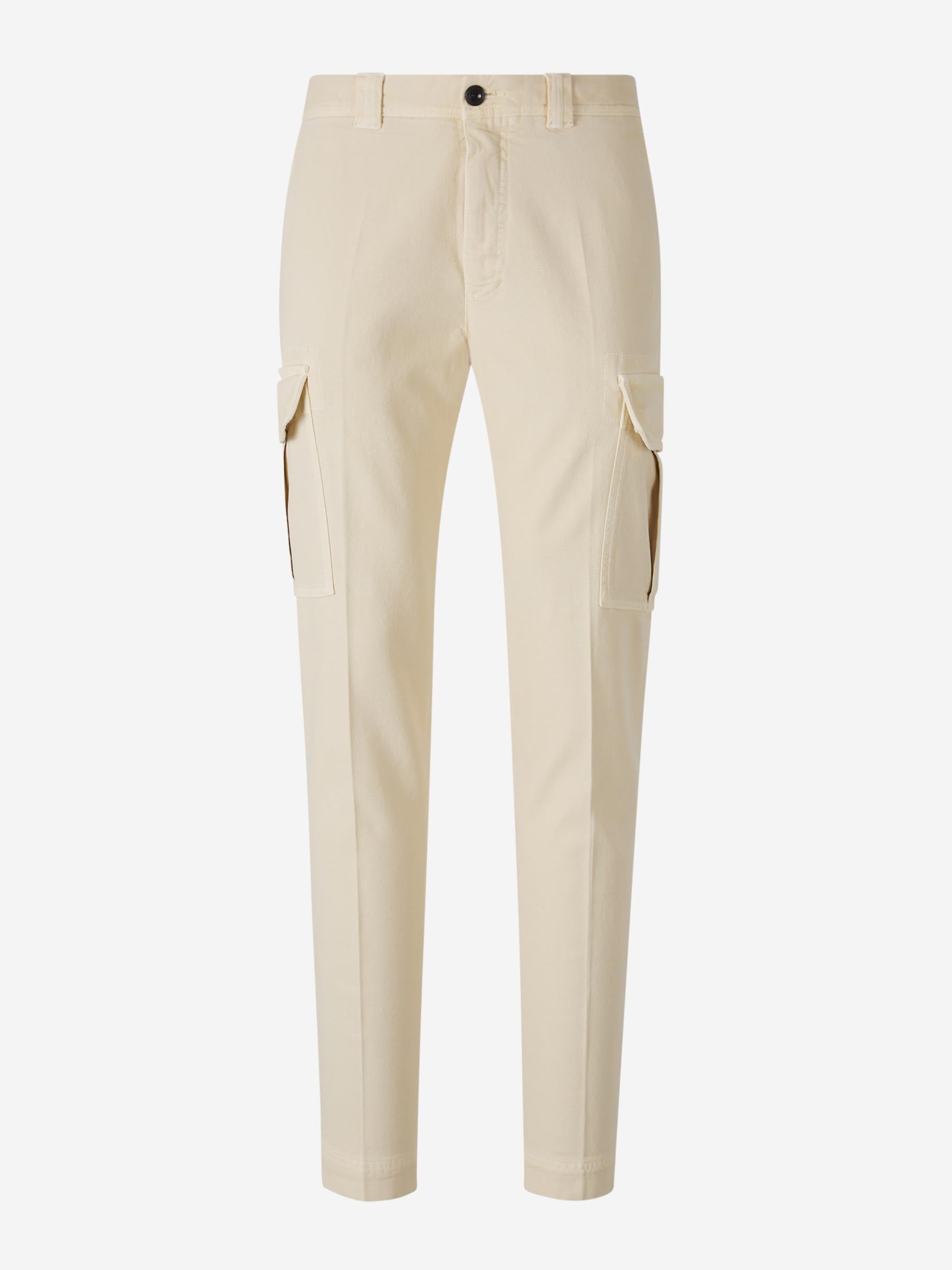 Outlet online Incotex Slacks Hombre Pantalones Cargo Algodón color Crema sku 521-003177 01 - Foto 1
