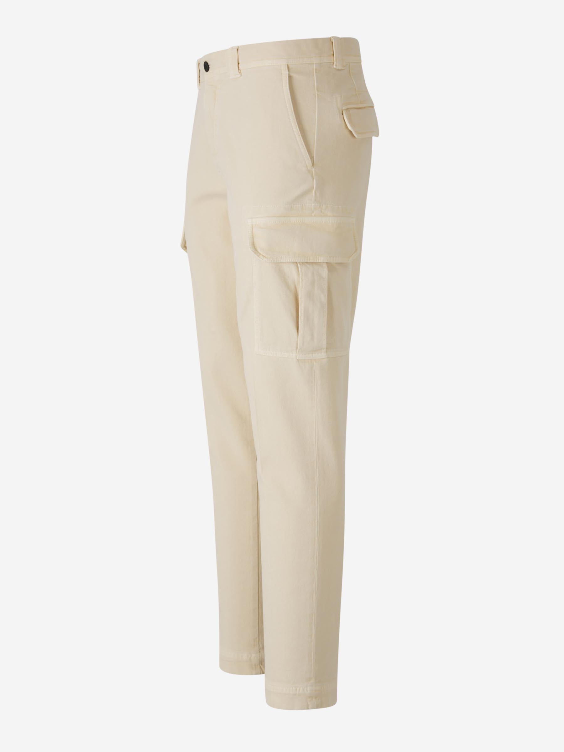 Outlet online Incotex Slacks Hombre Pantalones Cargo Algodón color Crema sku 521-003177 01 - Foto 2