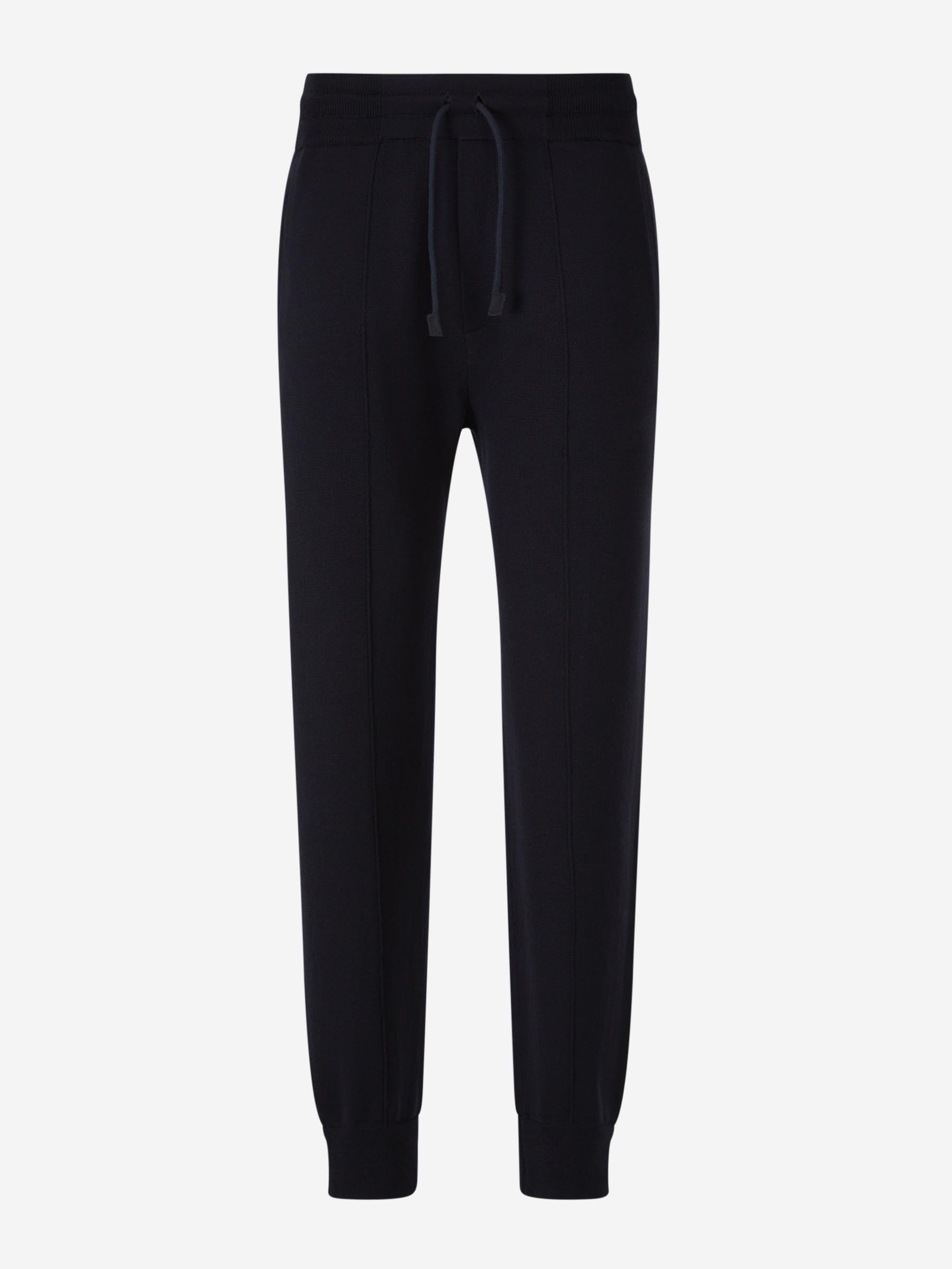 Outlet online Gran Sasso Hombre Joggers Elásticos Lana color Azul Noche sku 521-003198 01 - Foto 1