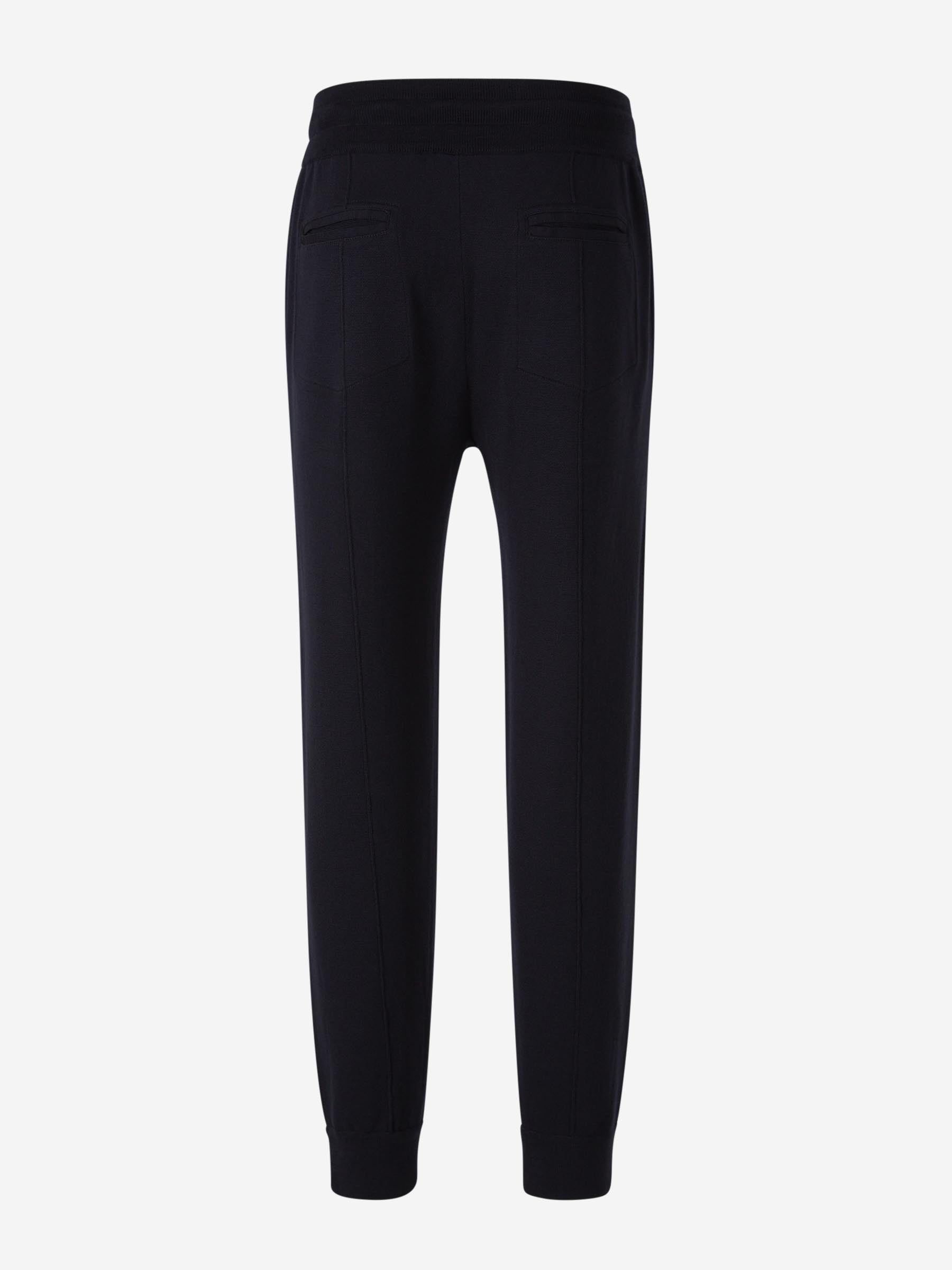 Outlet online Gran Sasso Hombre Joggers Elásticos Lana color Azul Noche sku 521-003198 01 - Foto 2