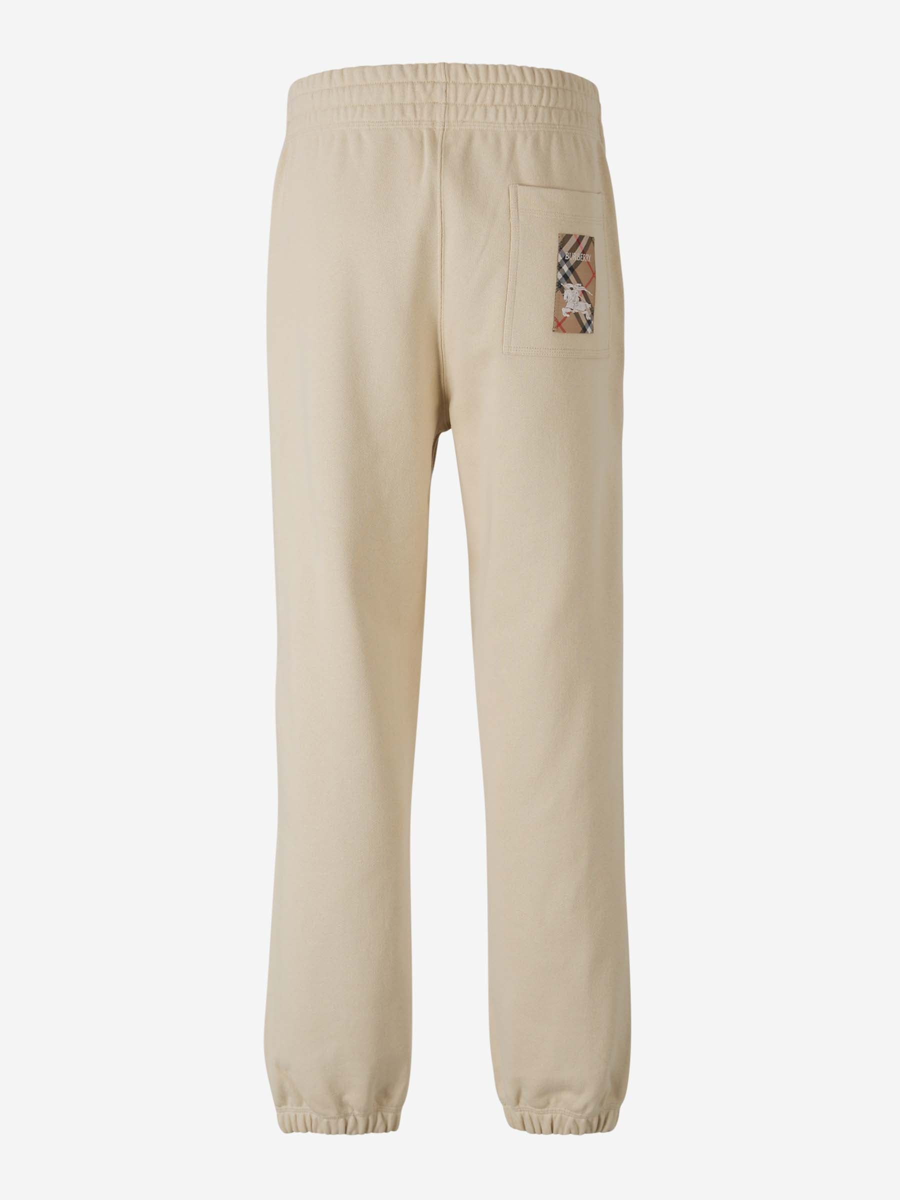 Outlet online Burberry Hombre Joggers Check Algodón color Beige sku 521-003219 01 - Foto 2