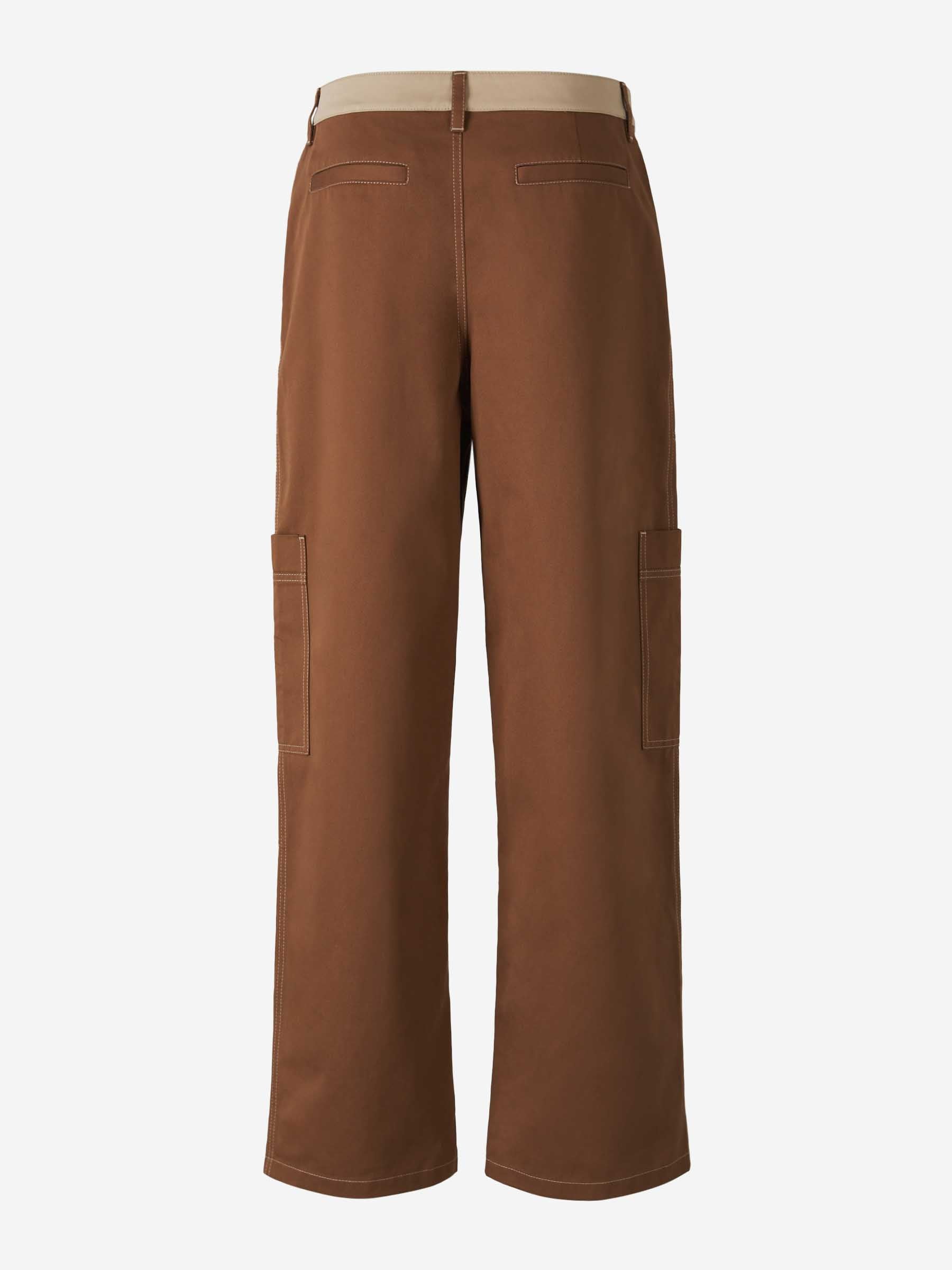 Outlet online Off-White Hombre Pantalones Cargo Bicolor color Marrón Oscuro sku 521-003239 01 - Foto 3