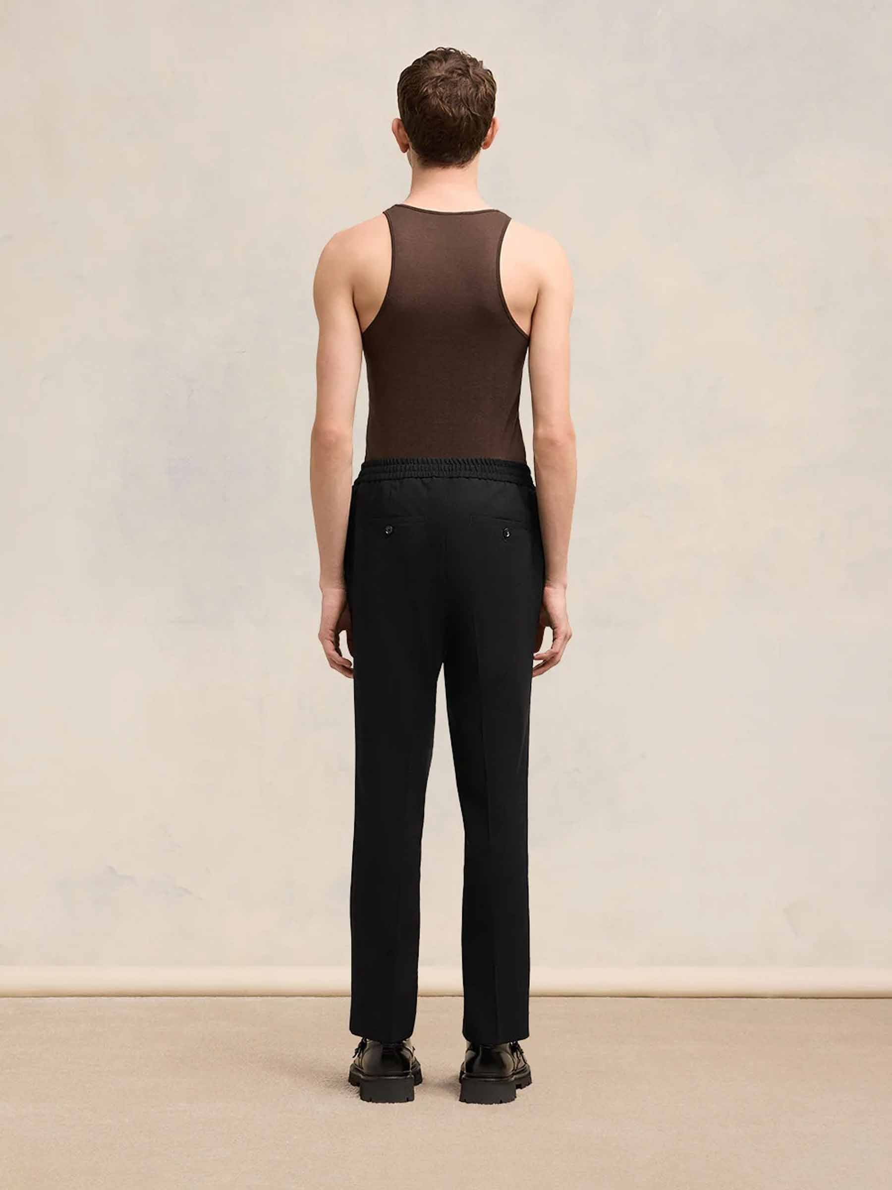 Ami Paris Hombre Barcelona Pantalones Formales Ancho color Negro sku 521-003260 01 - Foto 3