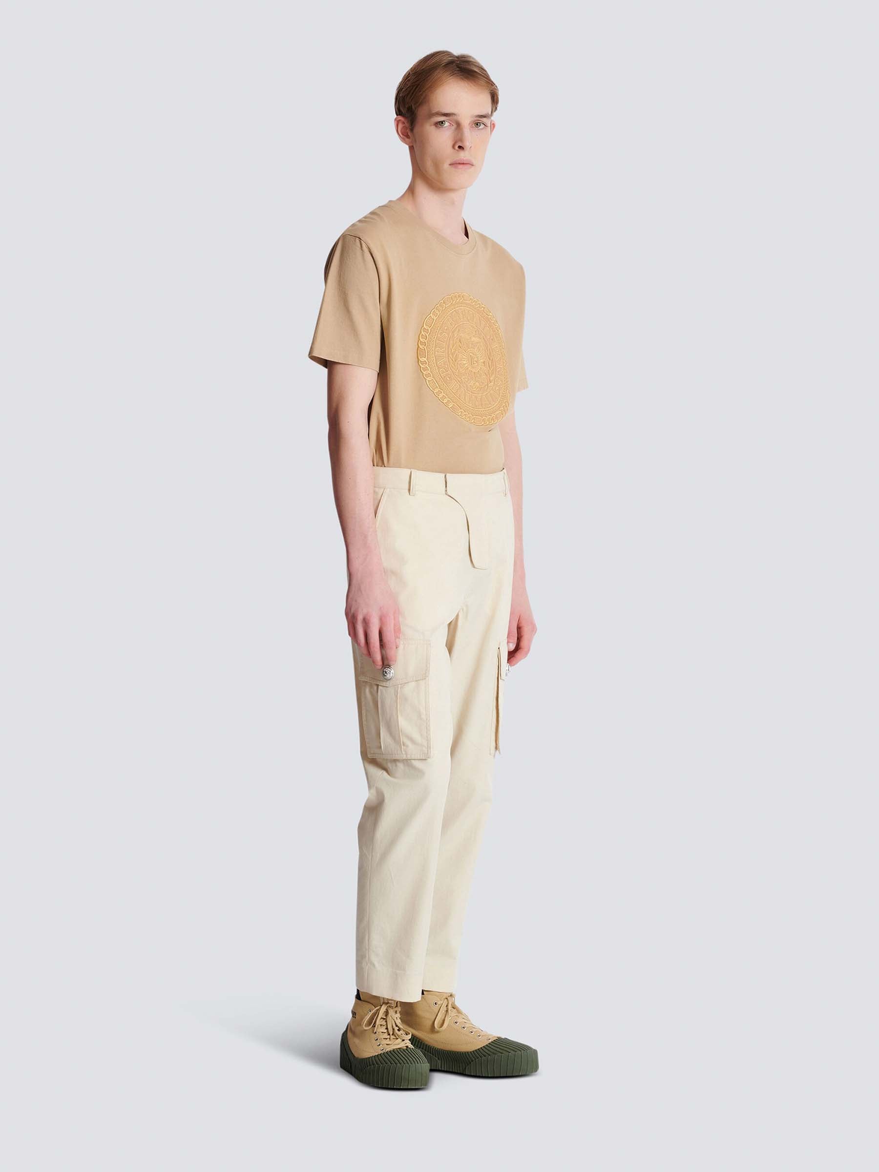 Outlet online Balmain Hombre Pantalones Cargo Algodón color Beige sku 521-003360 01 - Foto 3