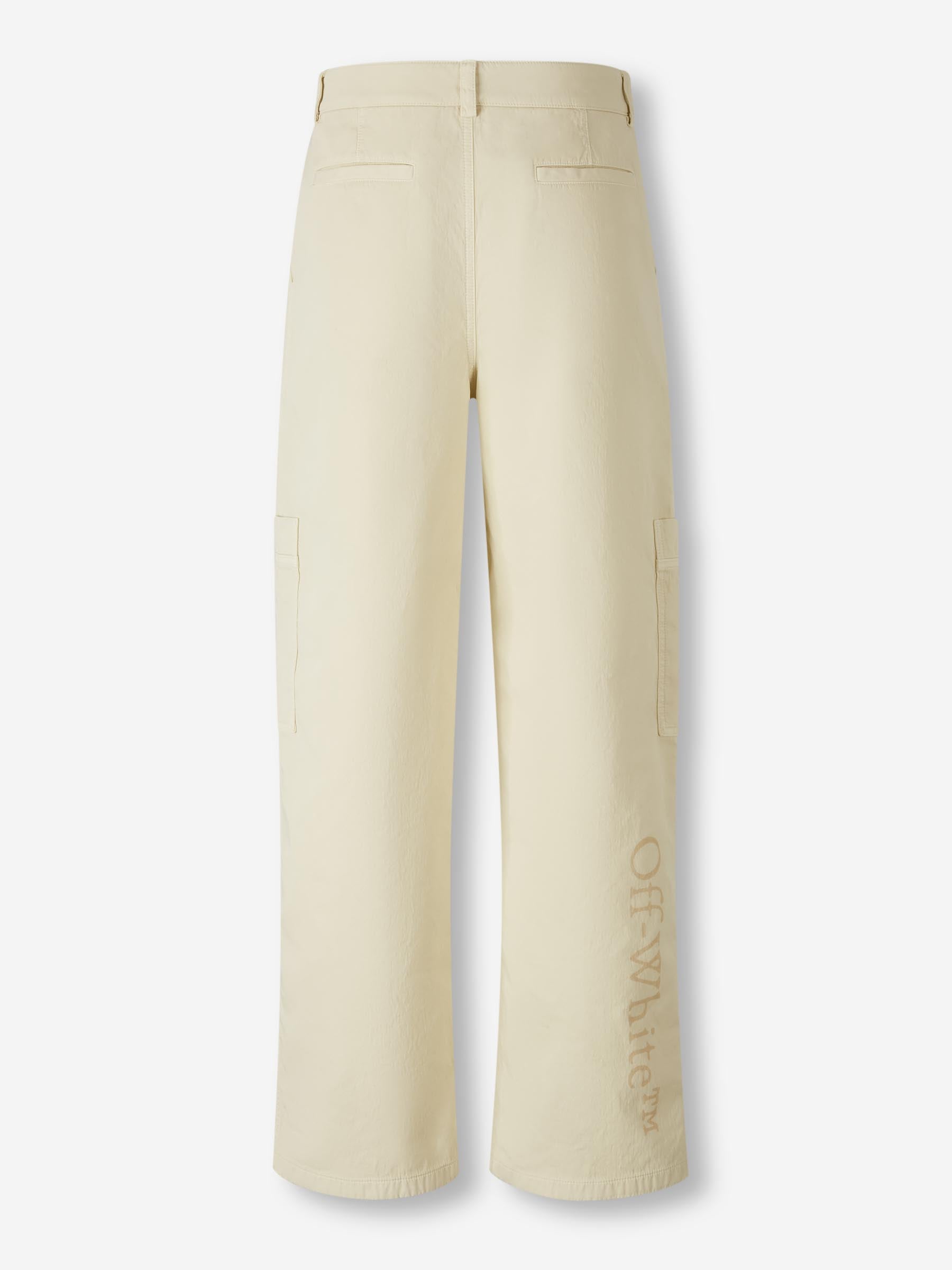 Outlet online Off-White Hombre Pantalones Anchos Cargo color Crema sku 521-003374 01 - Foto 3