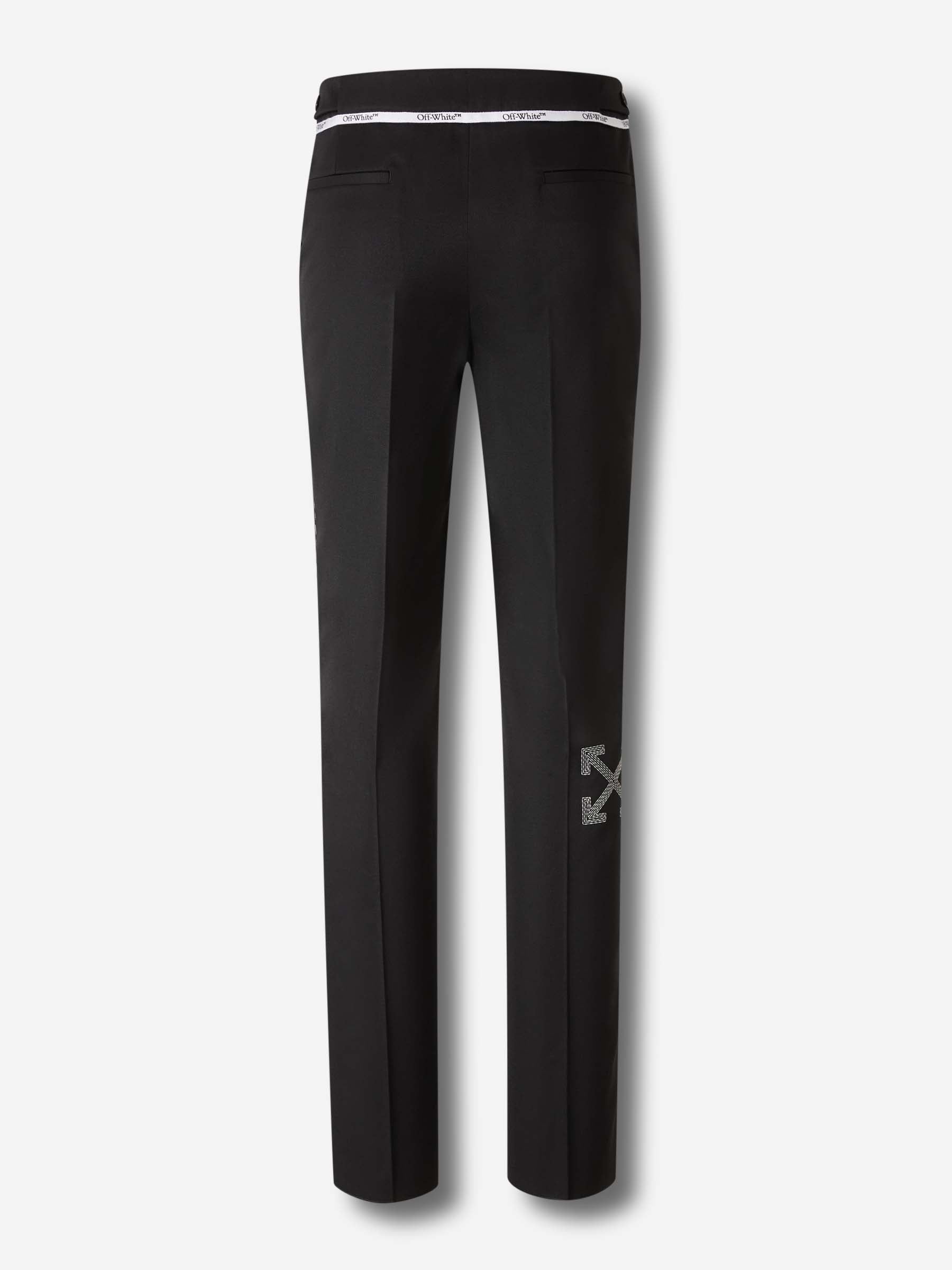 Outlet online Off-White Hombre Pantalones Rectos Lana color Negro sku 521-003376 01 - Foto 3