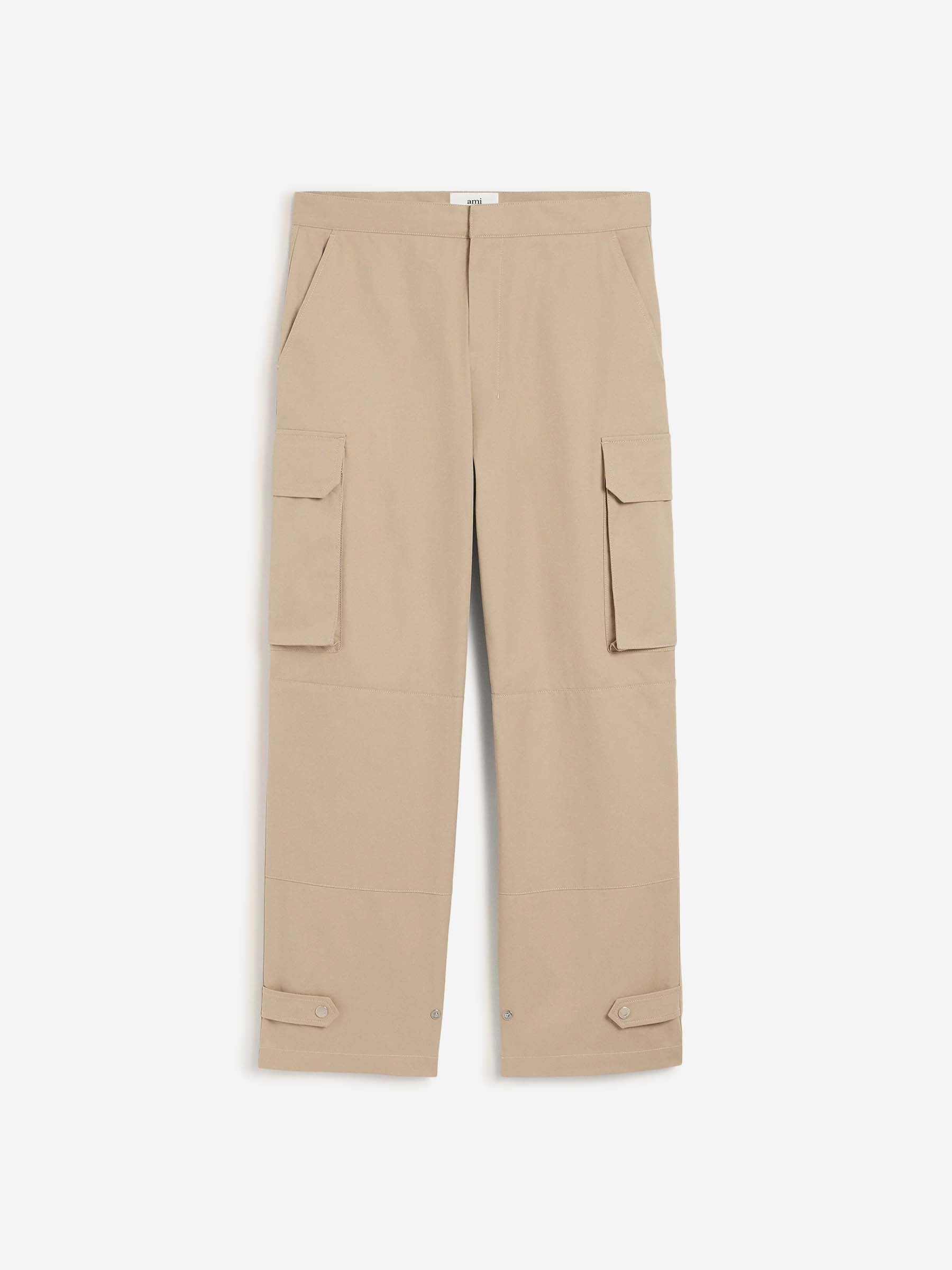 Outlet online Ami Paris Hombre Pantalones Cargo Algodón color Beige sku 521-003413 01 - Foto 1