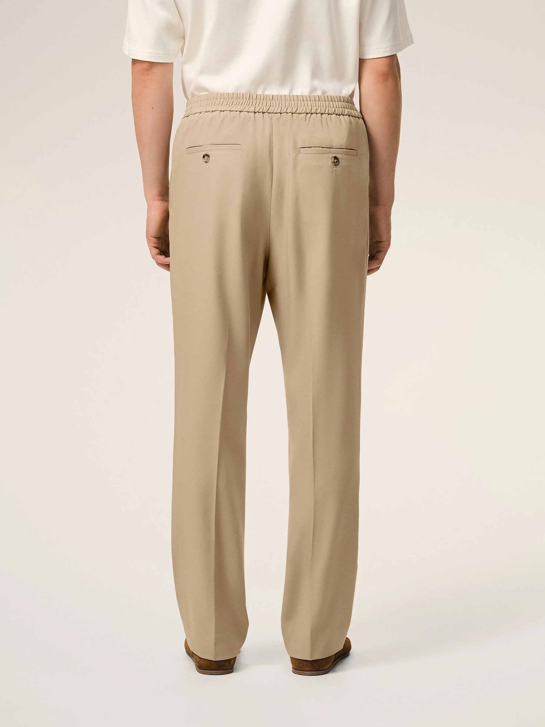 Ami Paris Hombre Barcelona Pantalones Casuales Lana color Beige sku 521-003580 01 - Foto 3