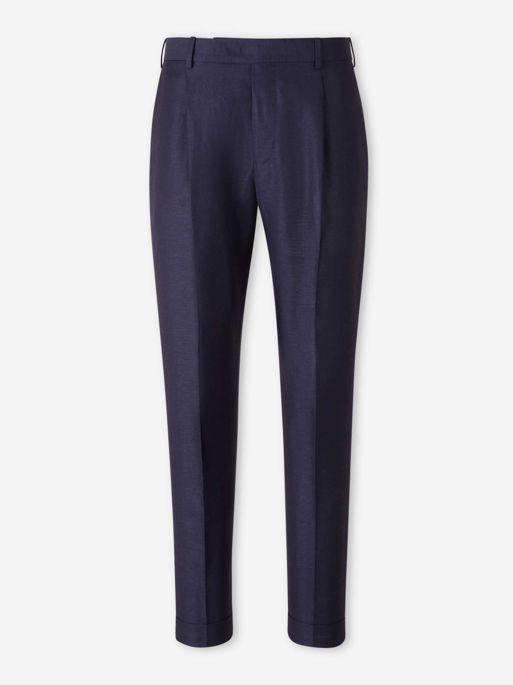 Outlet online PT01 Hombre Pantalones Rectos Pinzas color Azul Noche sku 521-003626 02 - Foto 1
