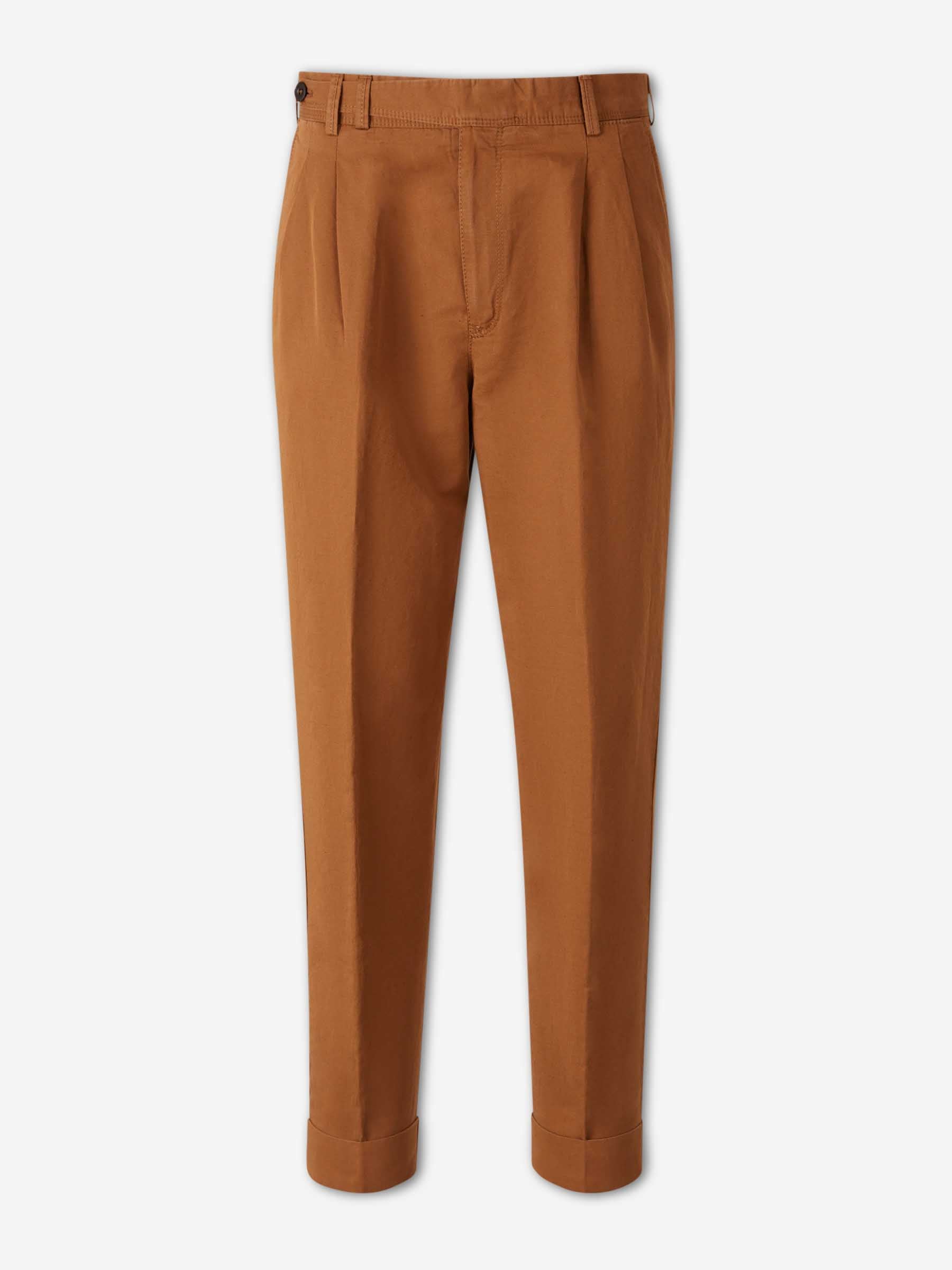 Outlet online PT01 Hombre Pantalones Rectos Pinzas color Caramelo sku 521-003627 02 - Foto 1