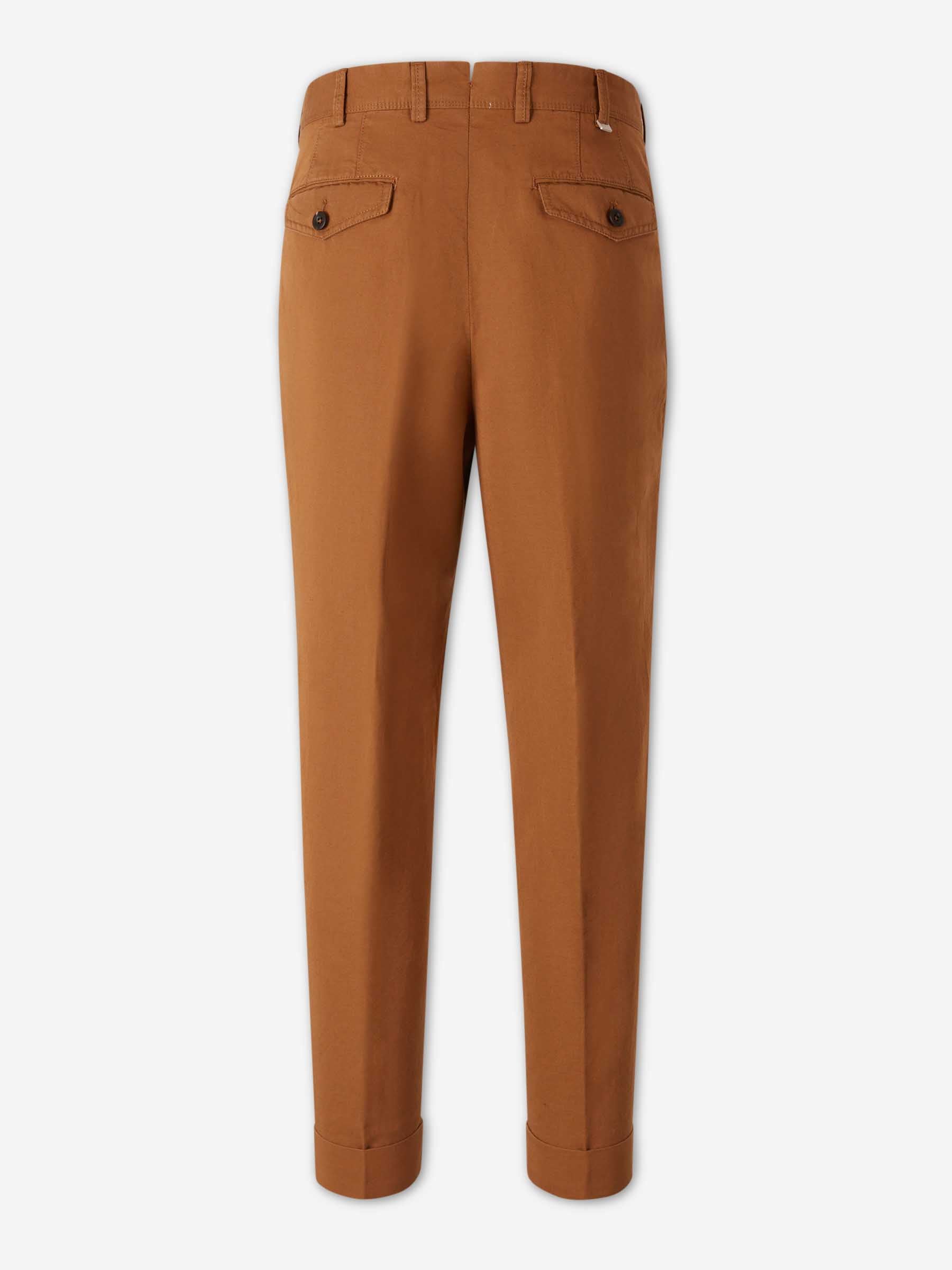 Outlet online PT01 Hombre Pantalones Rectos Pinzas color Caramelo sku 521-003627 02 - Foto 2