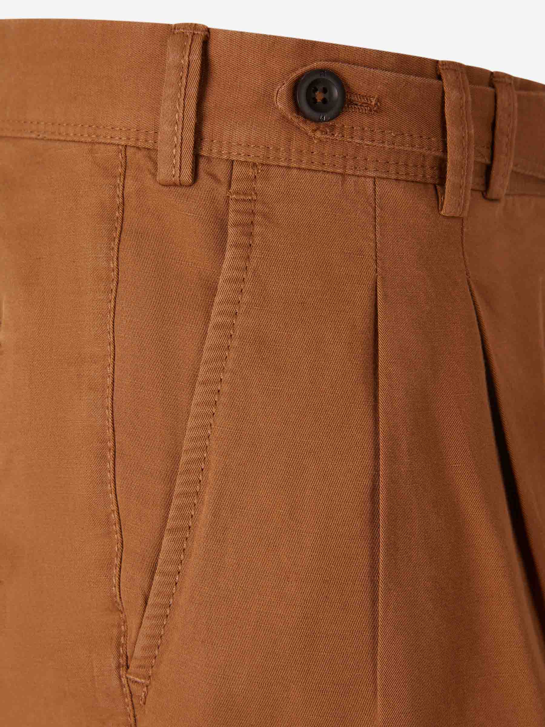 Outlet online PT01 Hombre Pantalones Rectos Pinzas color Caramelo sku 521-003627 02 - Foto 3