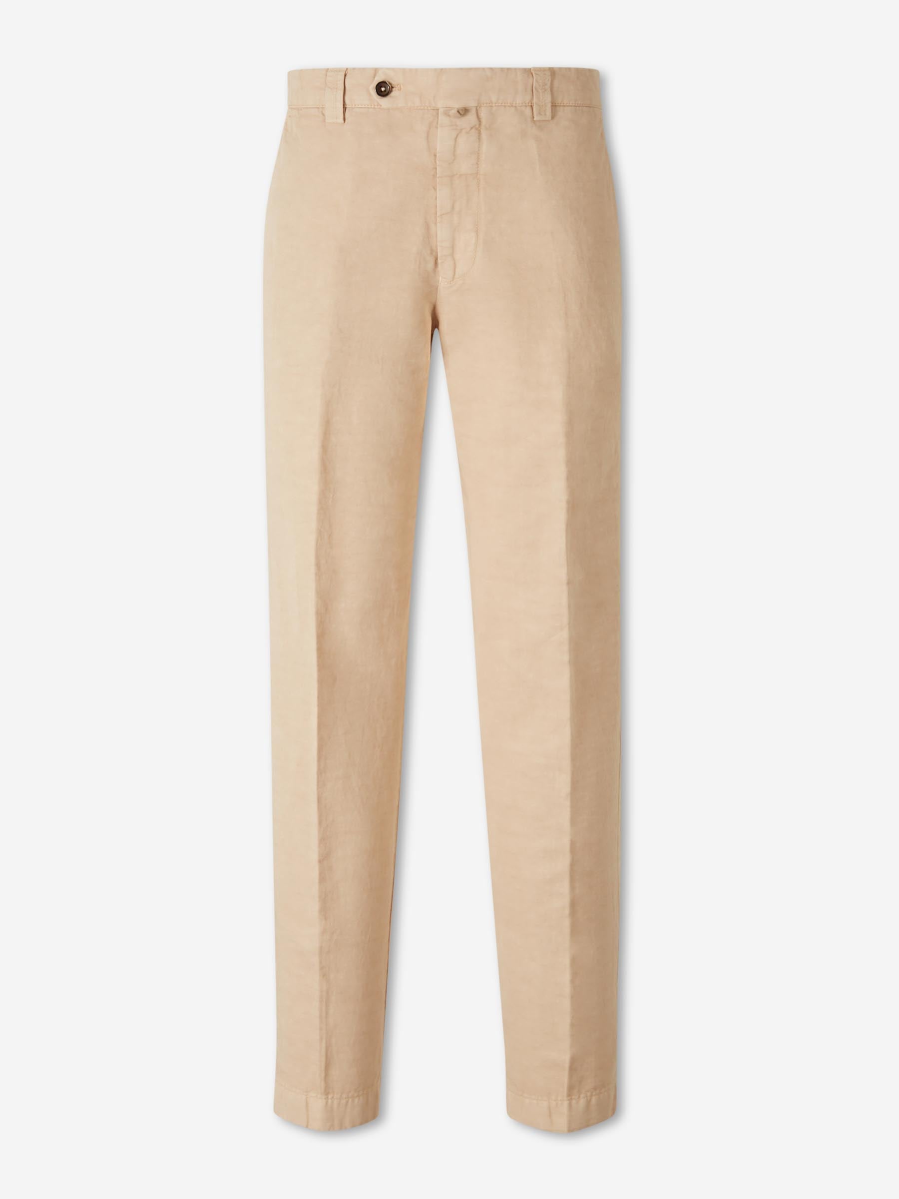 Santa Eulalia Hombre Barcelona Pantalones Chinos Lino color Nude sku 521-003636 02 - Foto 1