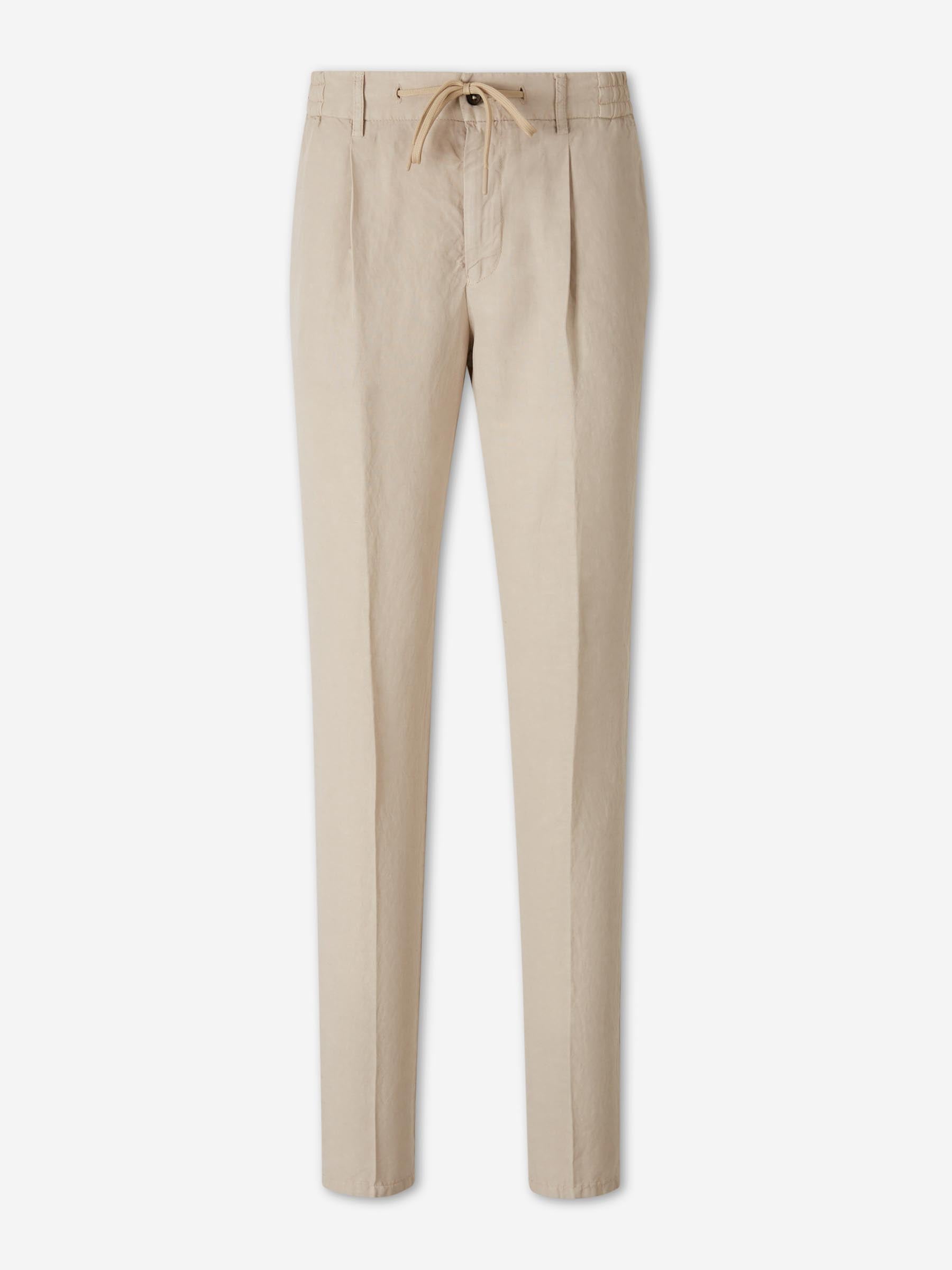 Santa Eulalia Hombre Barcelona Pantalones Rectos Pinzas color Beige sku 521-003637 01 - Foto 1