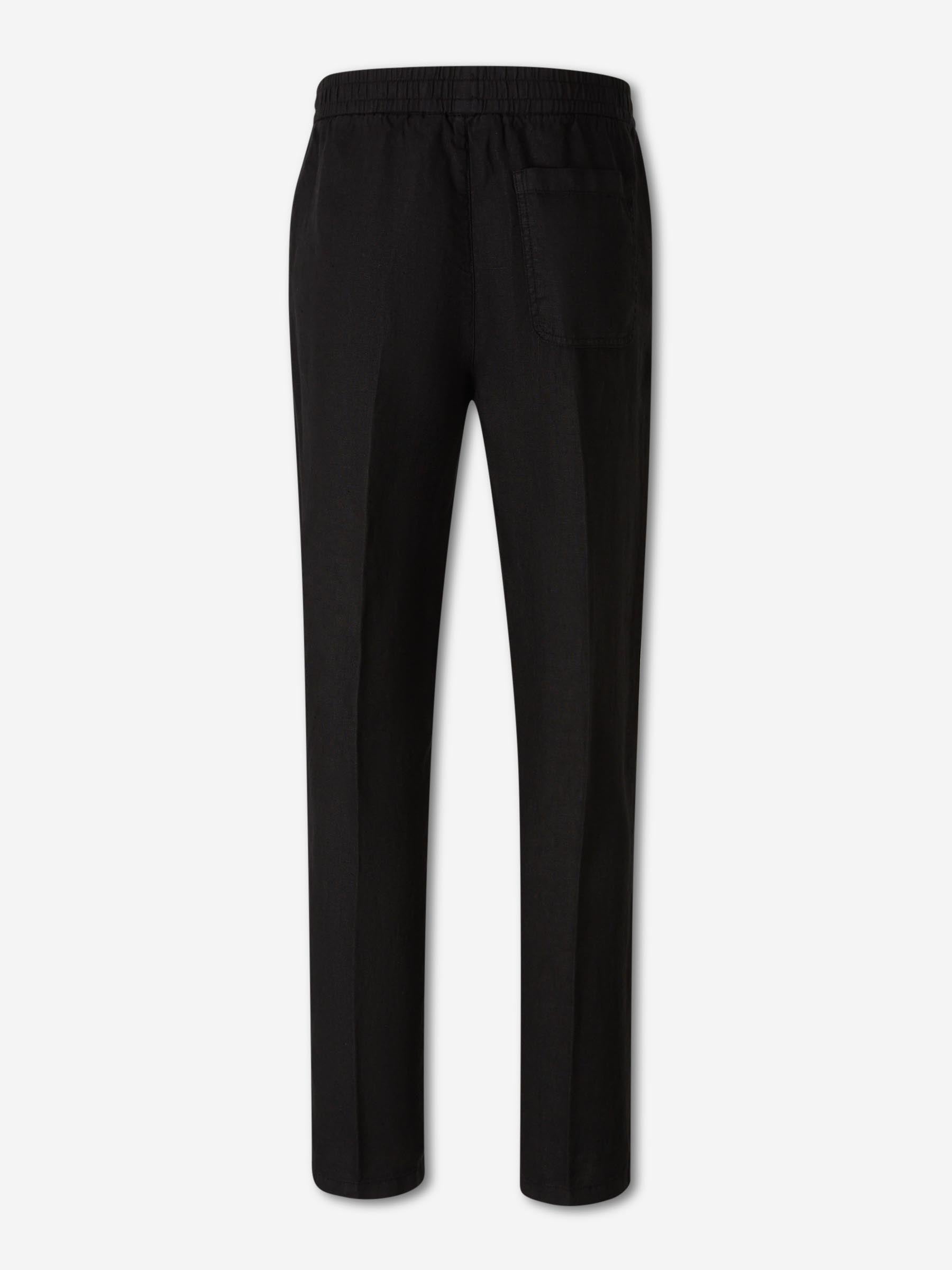 Santa Eulalia Hombre Barcelona Pantalones Lino Rectos color Negro sku 521-003745 02 - Foto 2
