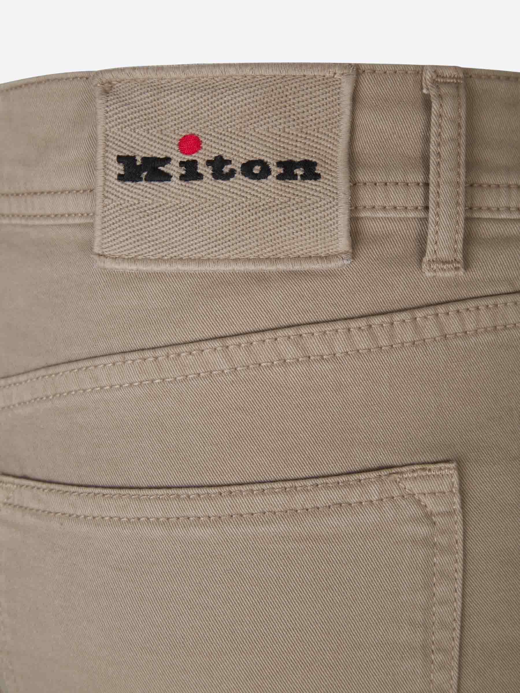 Outlet online Kiton Hombre Jeans Straight Algodón color Crema sku 522-002340 01 - Foto 4