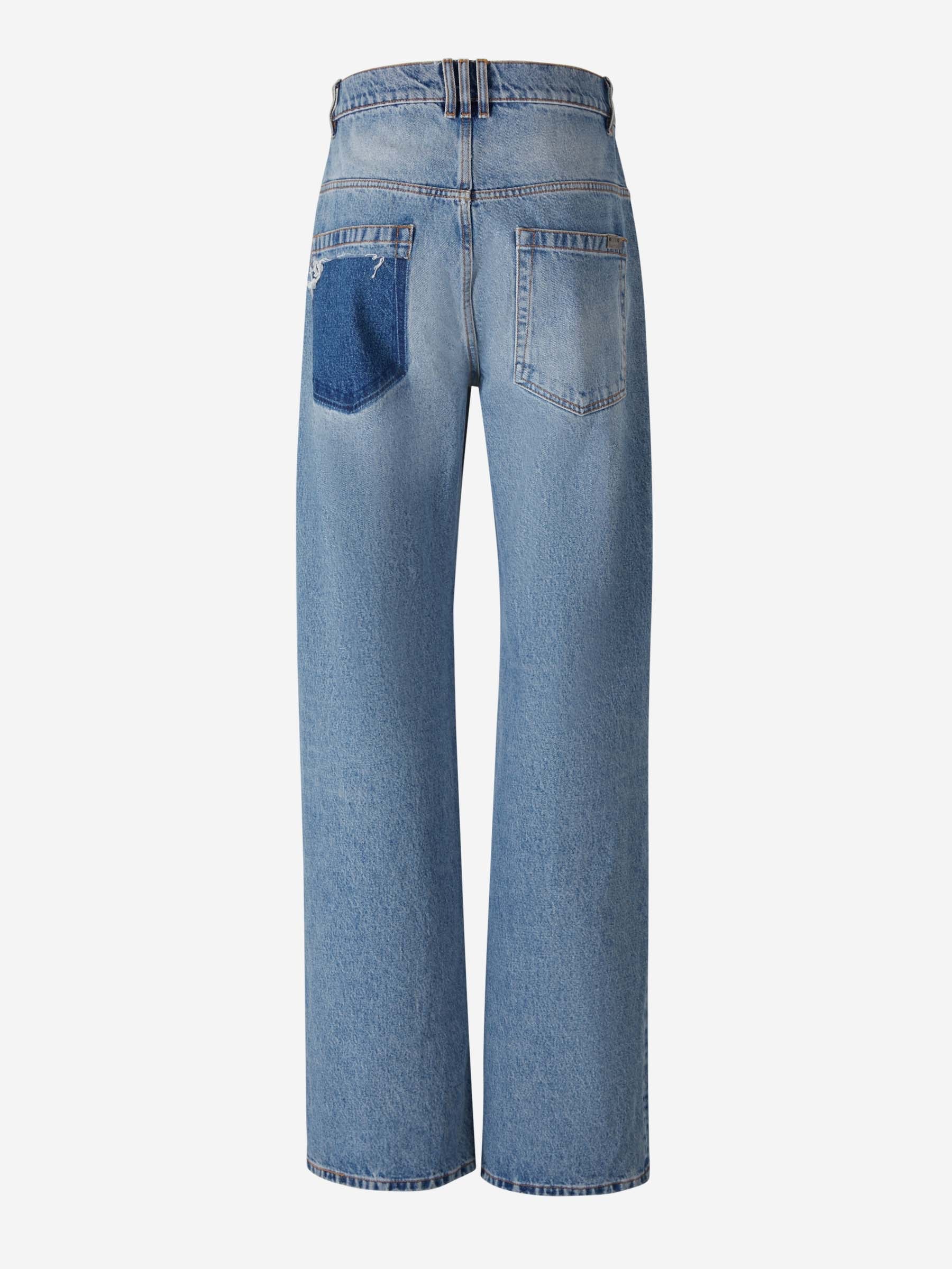 Outlet online Balmain Hombre Jeans Wide Leg Algodón color Azul Denim sku 522-002457 01 - Foto 3
