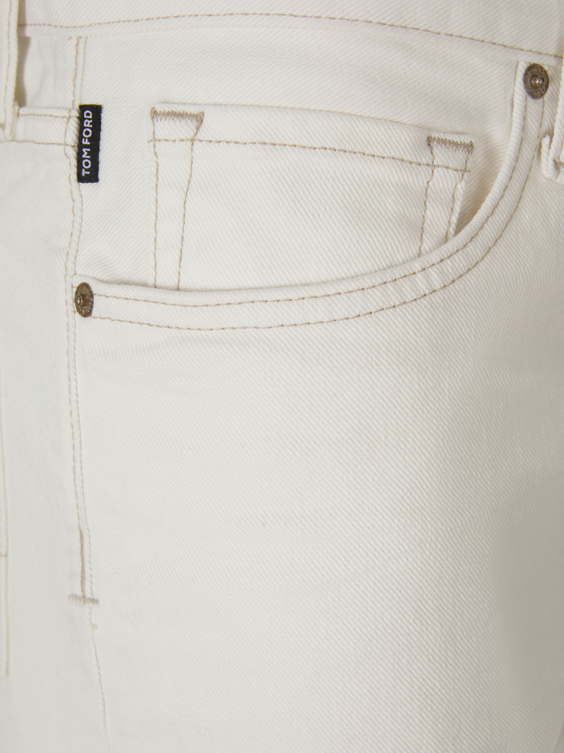 Outlet online Tom Ford Hombre Jeans Slim Fit Algodón color Marfil sku 522-002469 01 - Foto 3