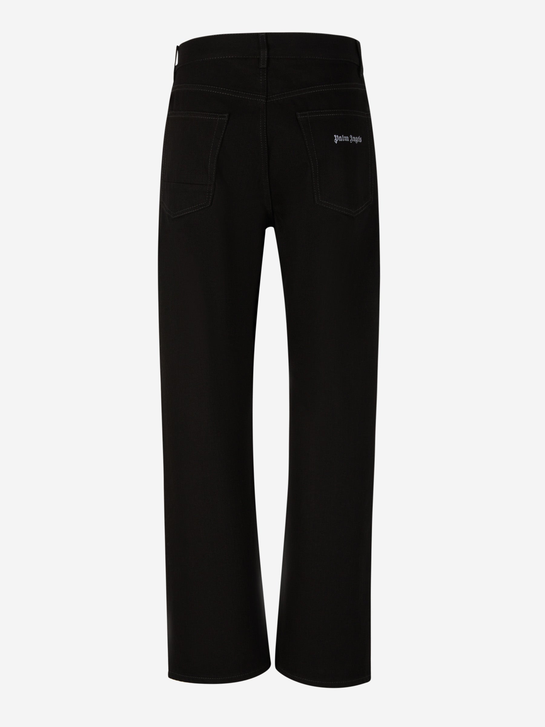 Outlet online Palm Angels Hombre Jeans Logo Bordado color Negro sku 522-002474 01 - Foto 2