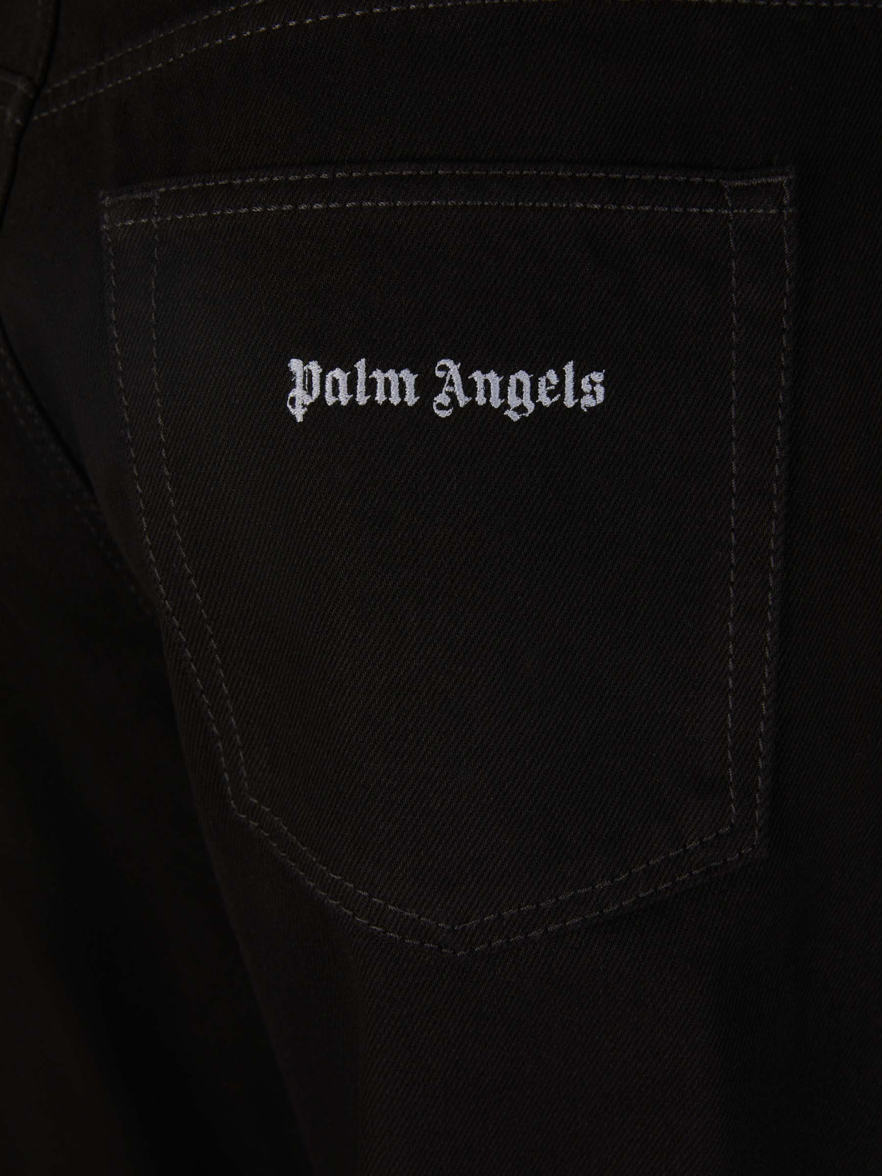 Outlet online Palm Angels Hombre Jeans Logo Bordado color Negro sku 522-002474 01 - Foto 4