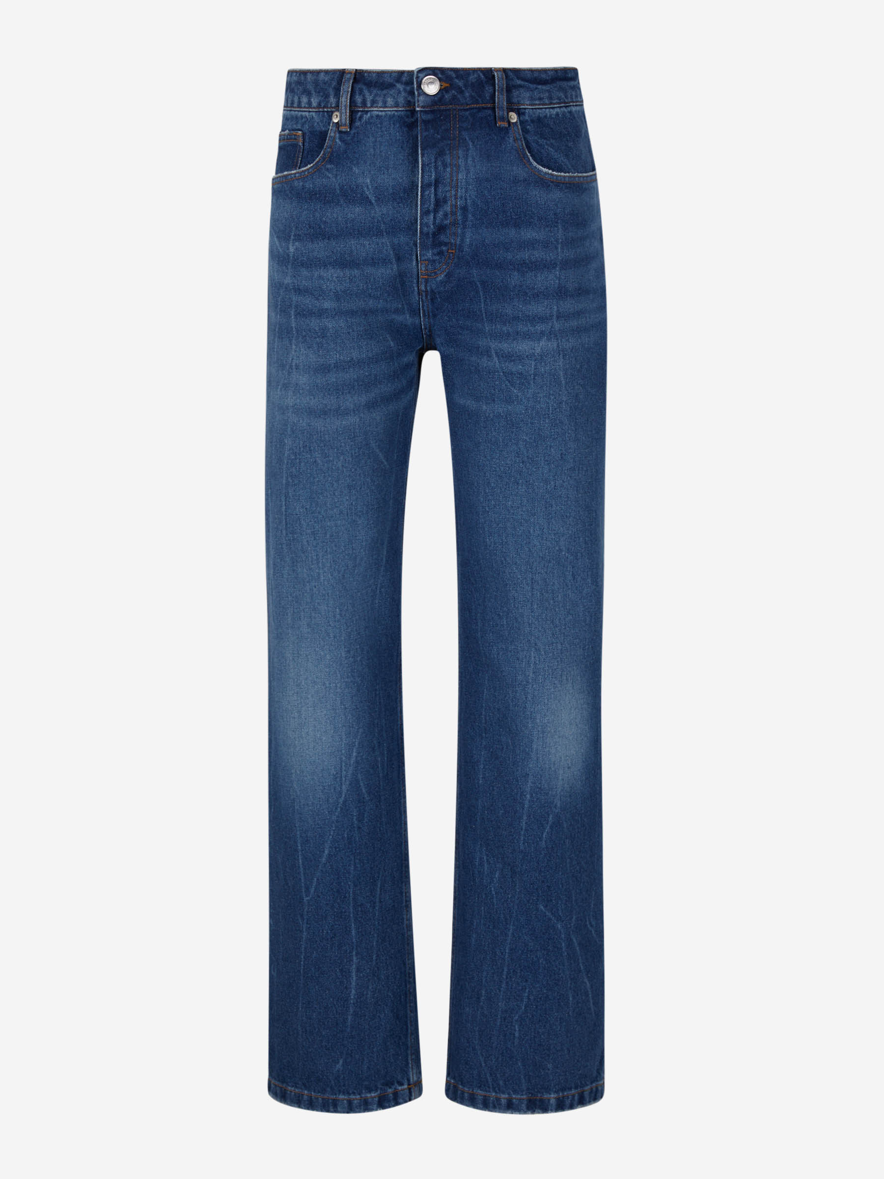 Outlet online Ami Paris Hombre Jeans Straight Parche color Azul Marino sku 522-002481 01 - Foto 1