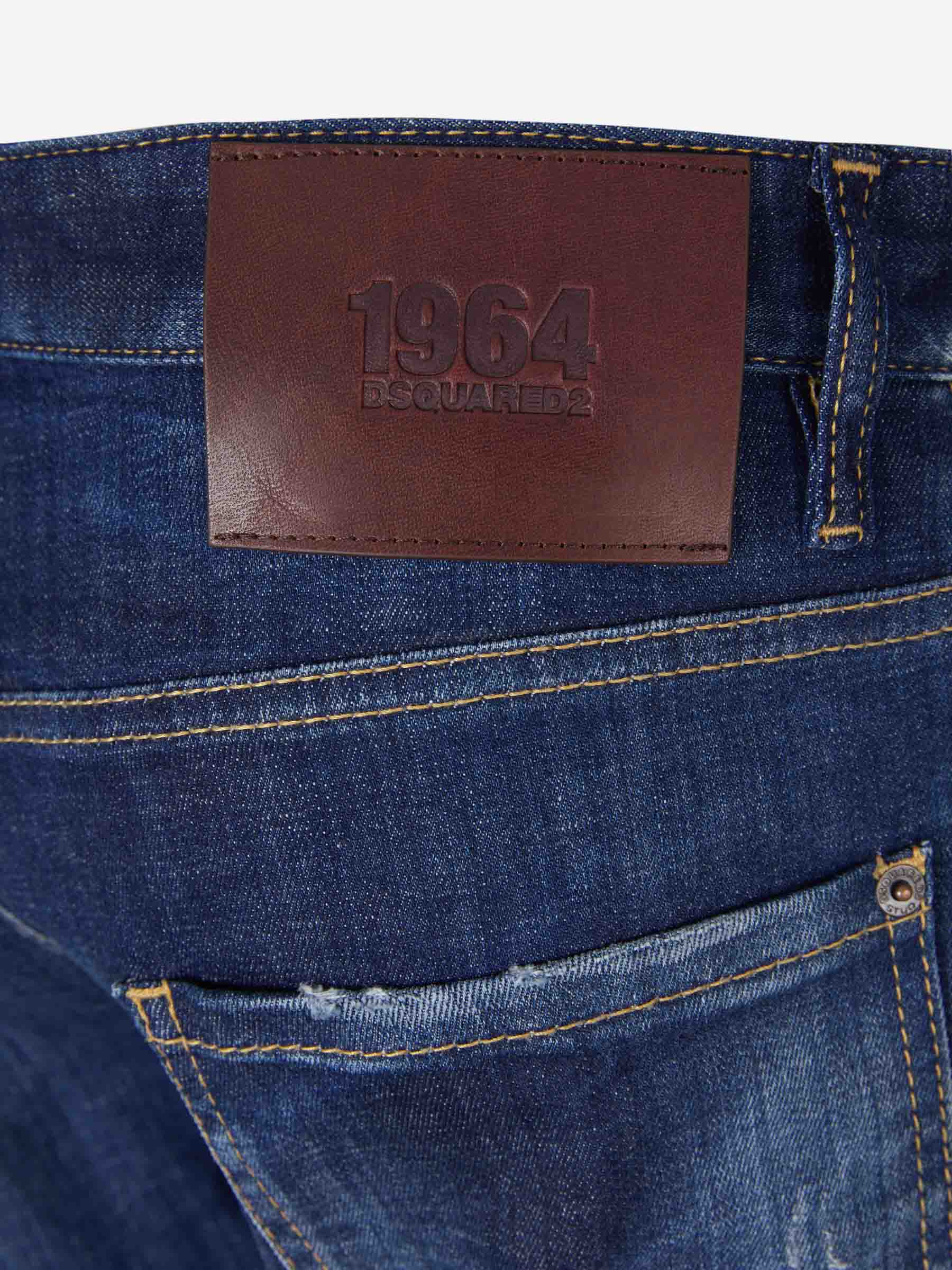 Outlet online Dsquared2 Hombre Jeans Slim Sexy Twist color Azul Denim sku 522-002498 01 - Foto 6