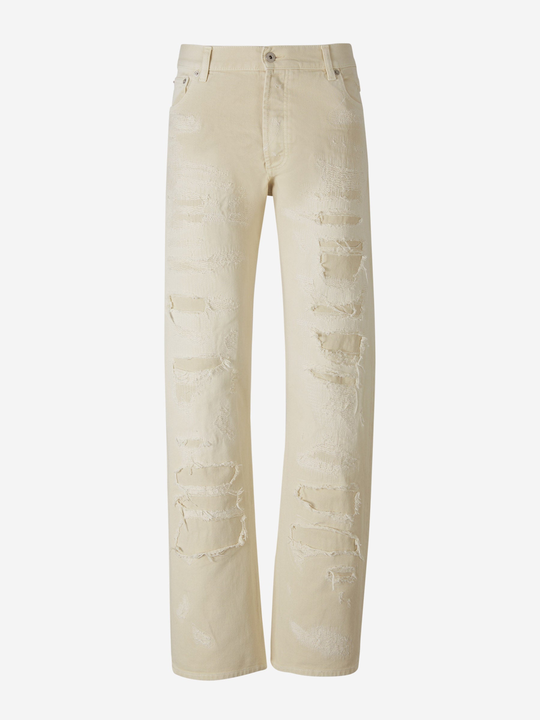 Outlet online Heron Preston Hombre Jeans Straight Distressed color Marfil sku 522-002537 01 - Foto 1