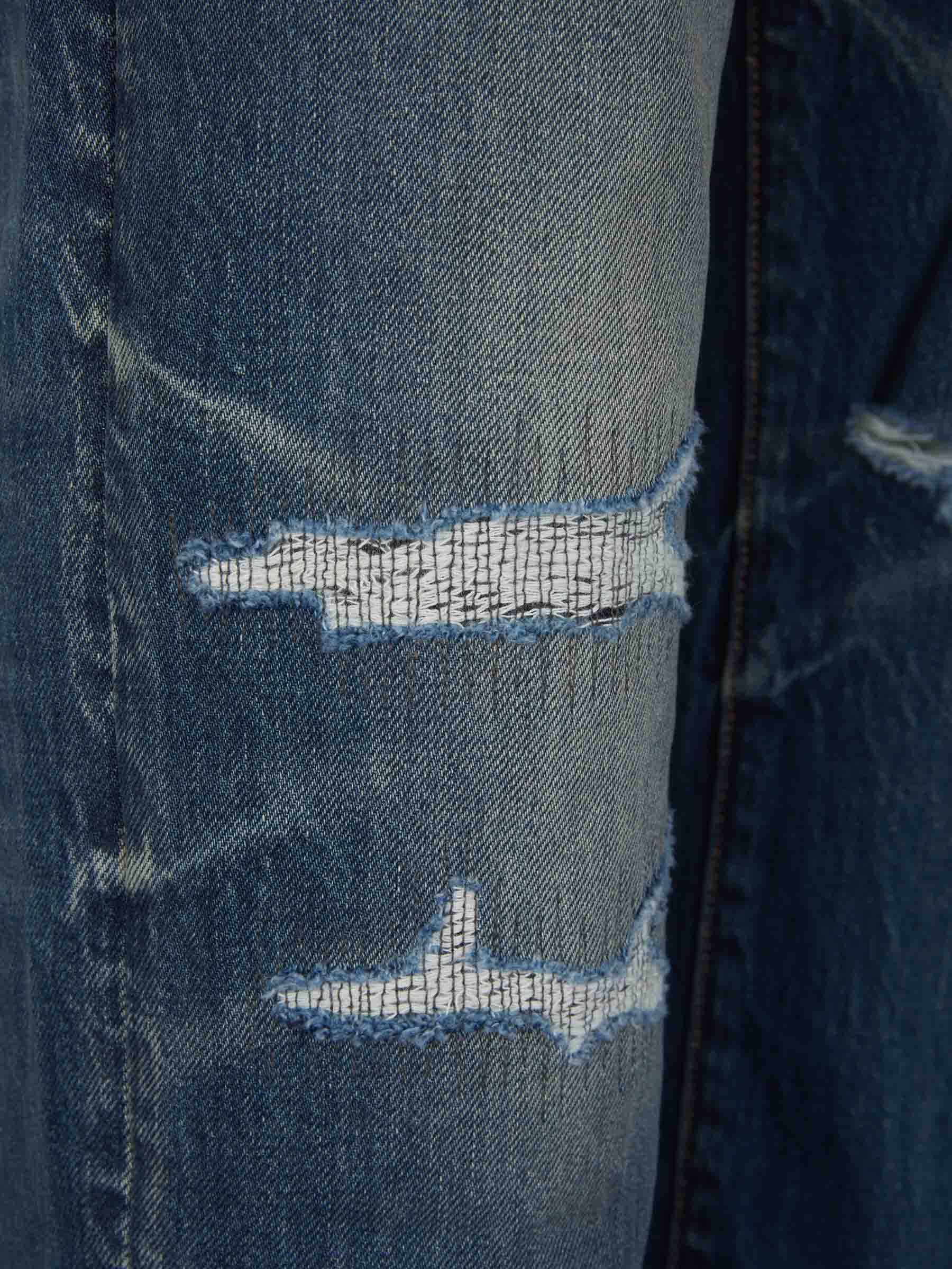 Outlet online Amiri Hombre Jeans Straight Desgastados color Azul Denim sku 522-002539 01 - Foto 4
