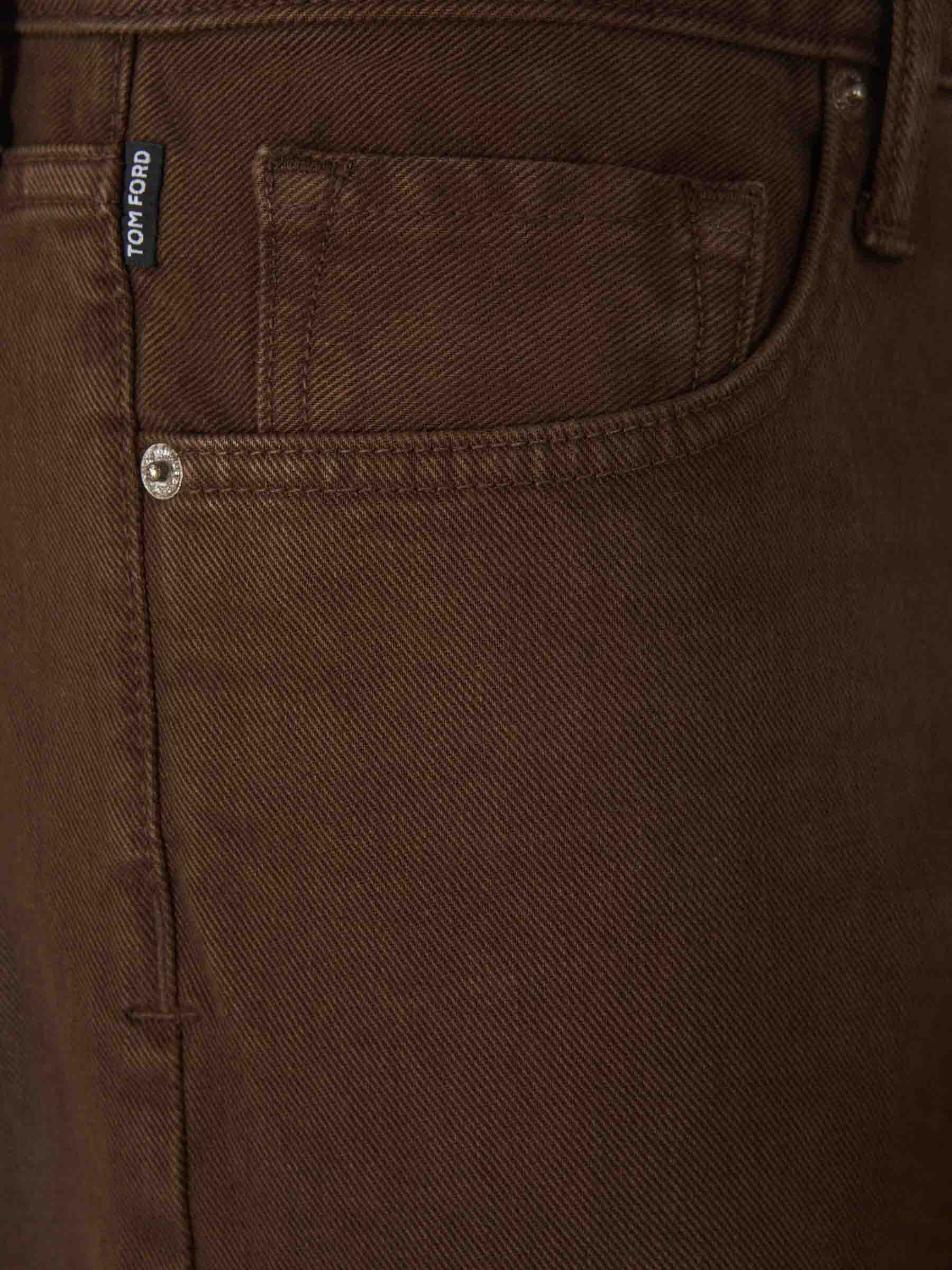 Outlet online Tom Ford Hombre Jeans Twill Algodón color Marron Oscuro sku 522-002652 01 - Foto 3