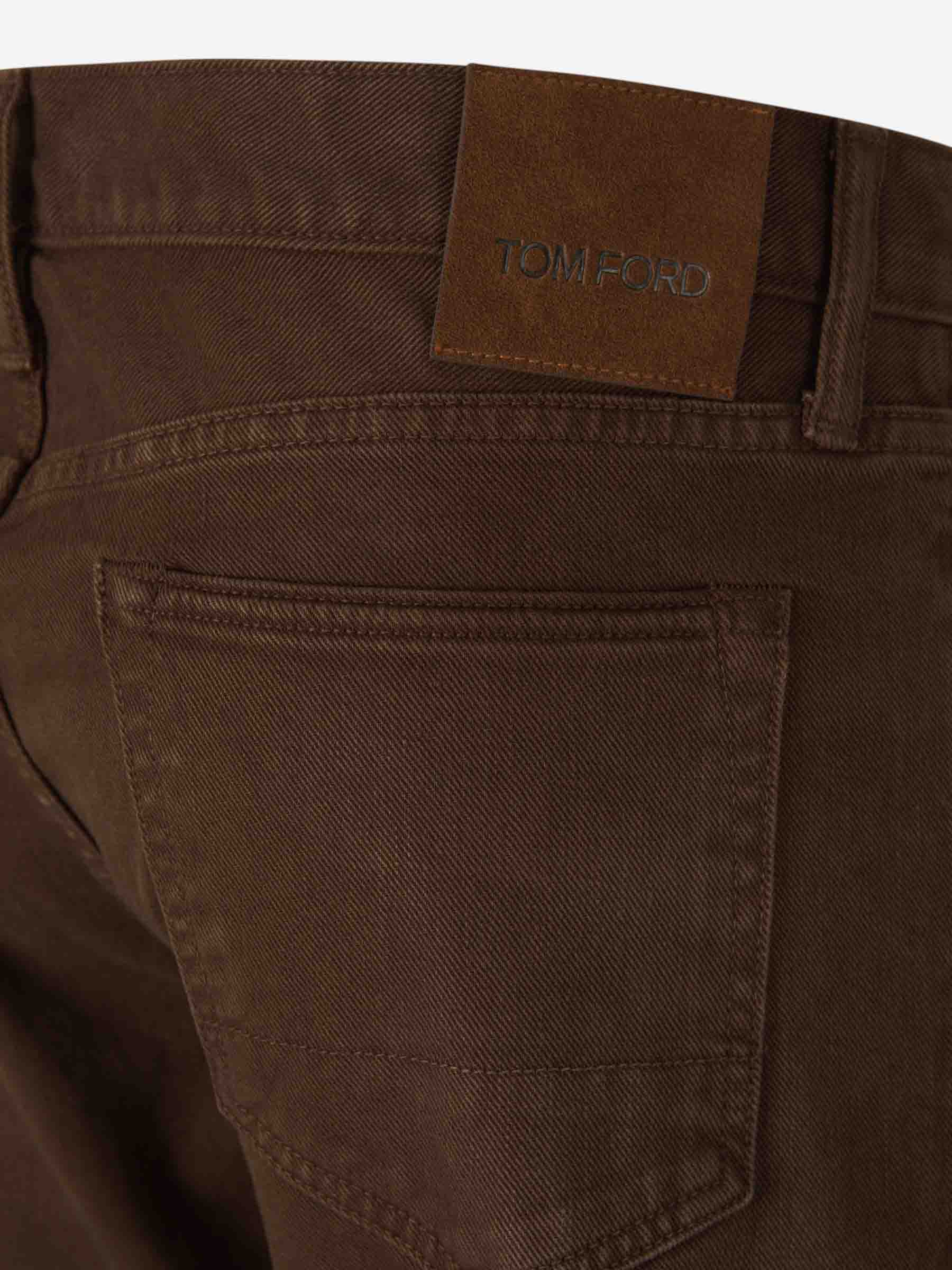 Outlet online Tom Ford Hombre Jeans Twill Algodón color Marron Oscuro sku 522-002652 01 - Foto 4