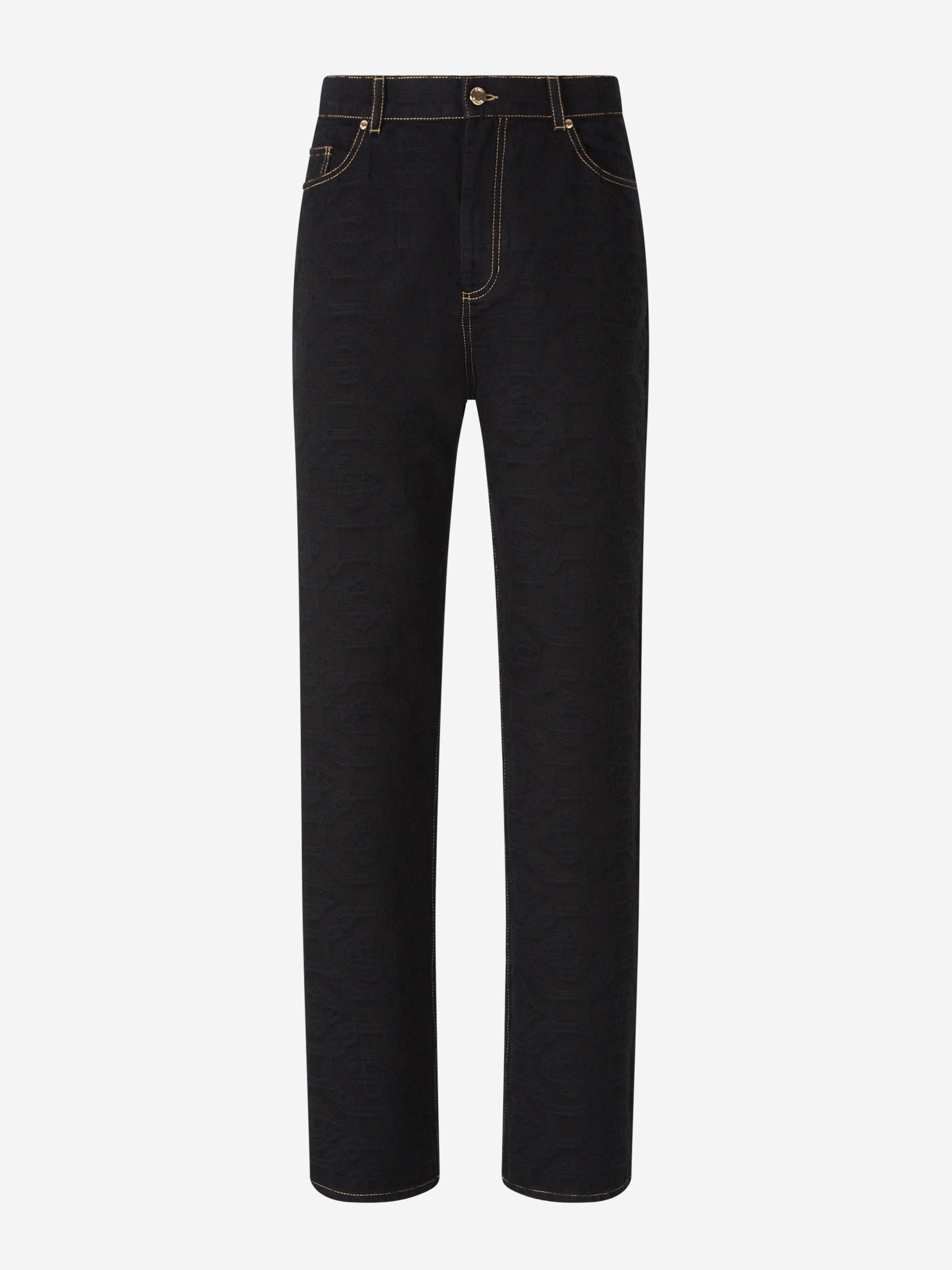 Outlet online Casablanca Hombre Jeans Wide Leg Jacquard color Azul Denim Oscuro sku 522-002675 01 - Foto 1