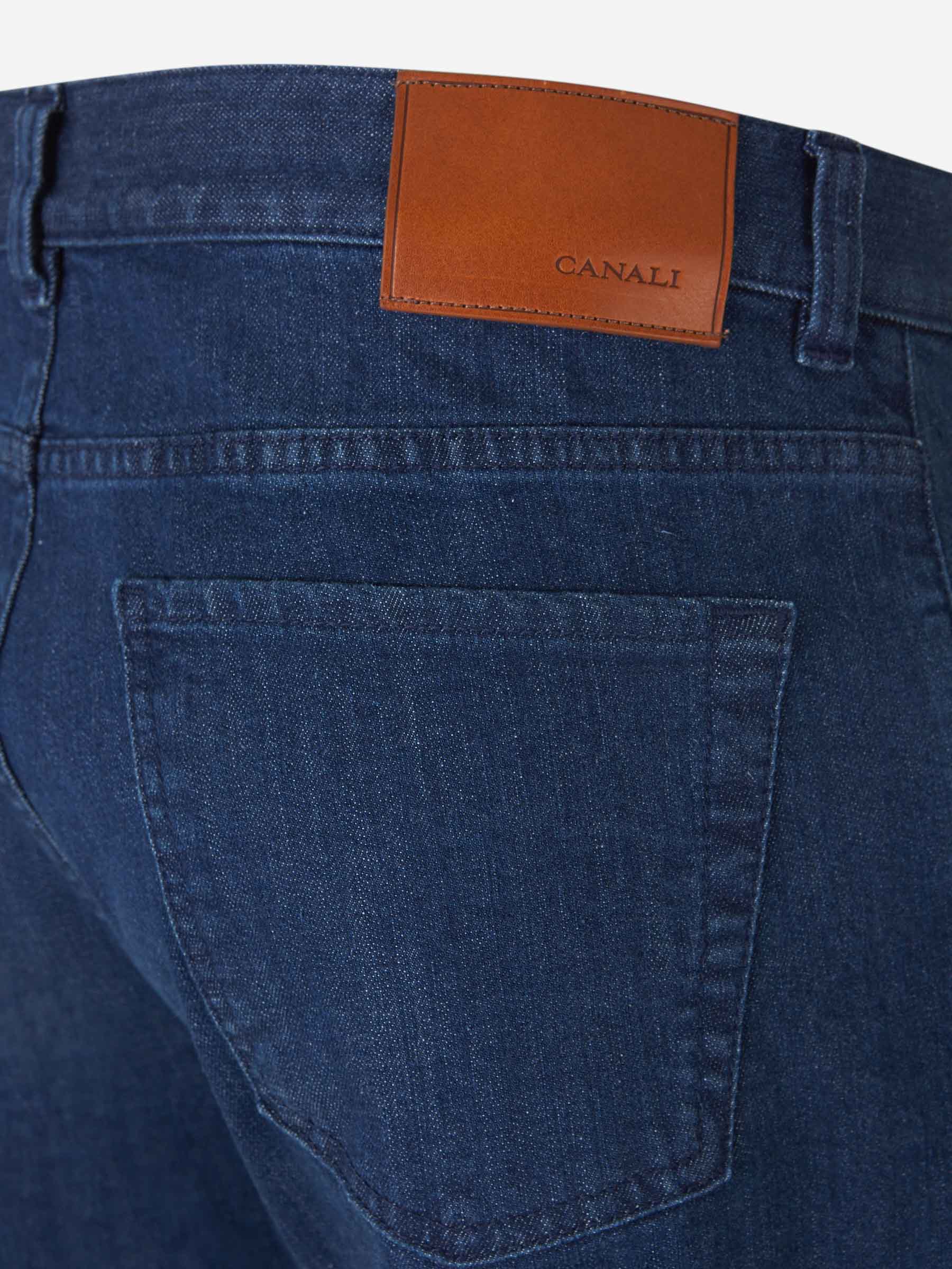 Outlet online Canali Hombre Jeans Slim Fit color Azul Denim Oscuro sku 522-002714 01 - Foto 4