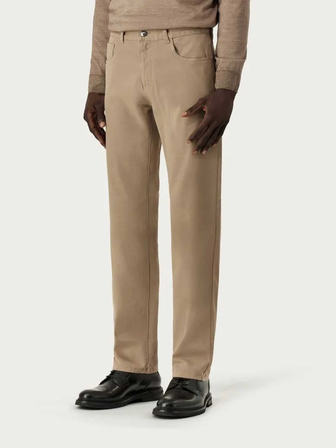 Canali Hombre Barcelona Jeans Straight Algodón color Beige sku 522-002764 02 - Foto 2