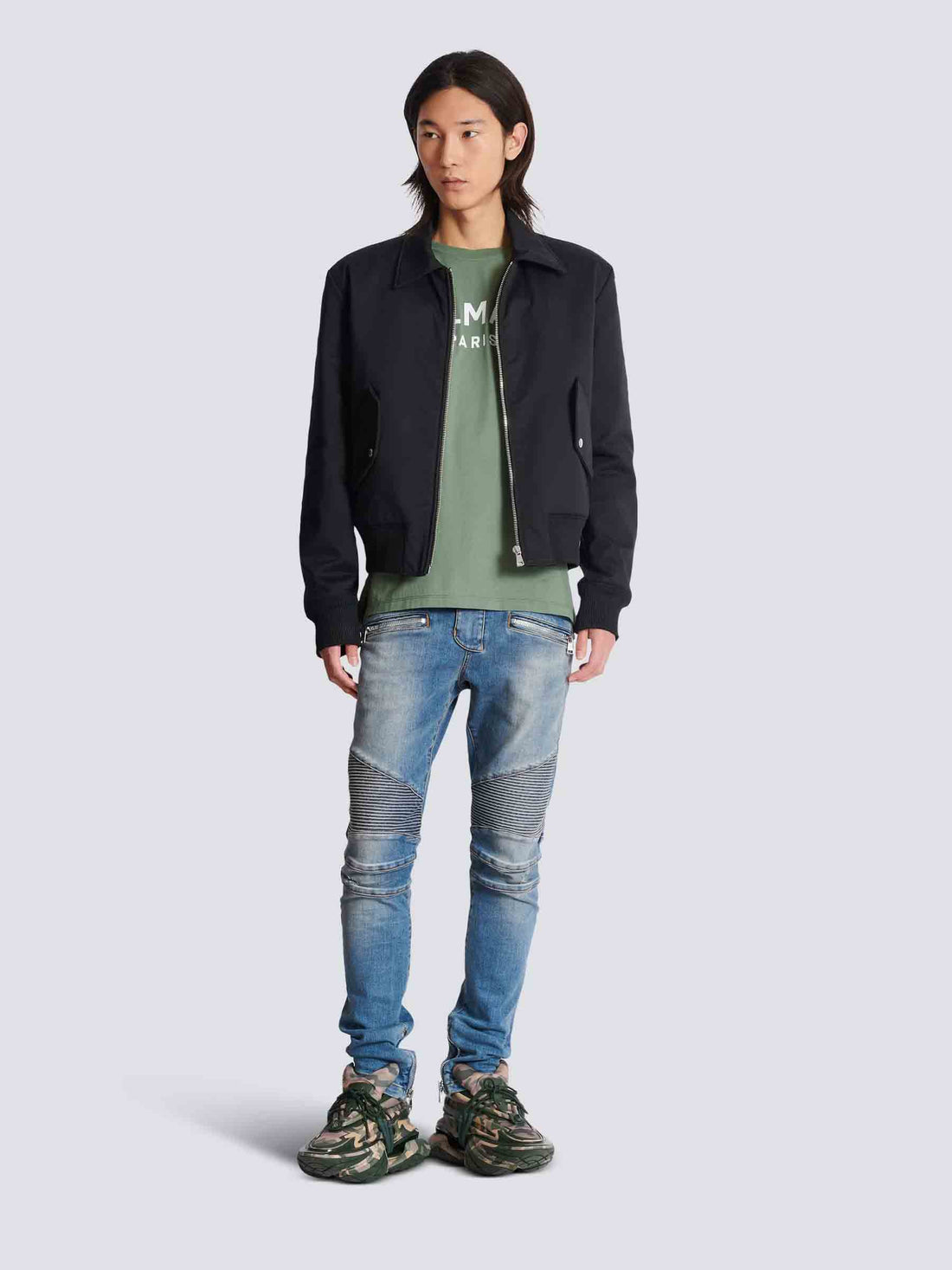 Outlet online Balmain Hombre Jeans Slim Biker color Azul sku 522-002765 01 - Foto 2