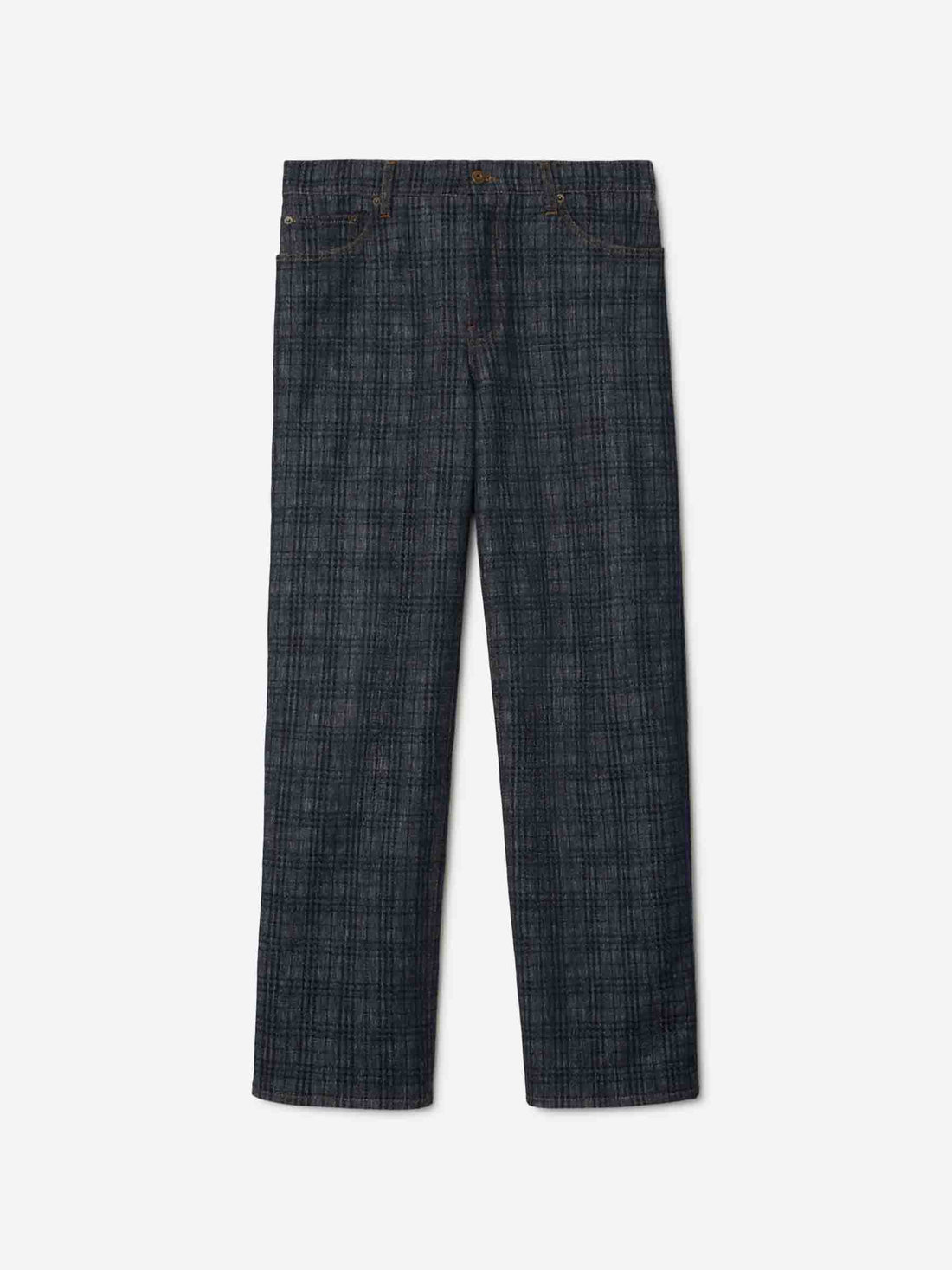 Outlet online Burberry Hombre Jeans Anchos Check color Azul Denim Oscuro sku 522-002843 01 - Foto 1