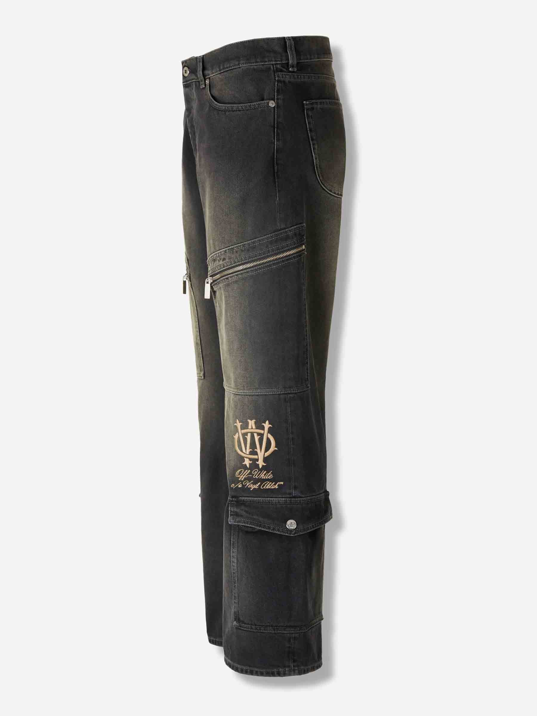 Outlet online Off-White Hombre Jeans Acampanados Logo color Gris Antracita sku 522-002880 01 - Foto 2