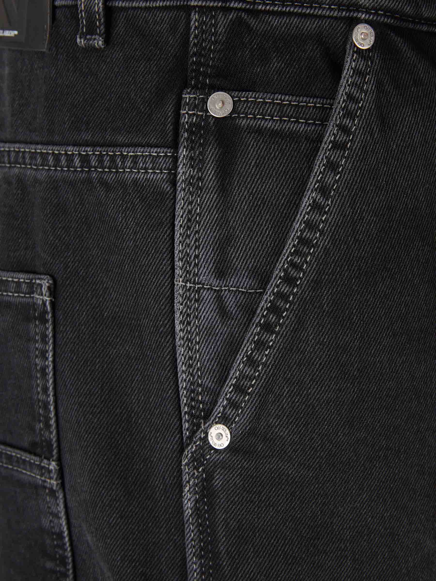 Outlet online Off-White Hombre Jeans Flared Cargo color Negro sku 522-002882 01 - Foto 3